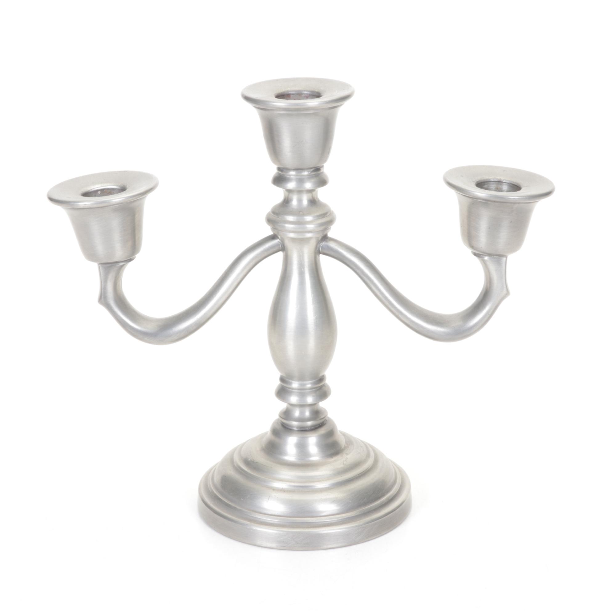 Pewter Bicentennial Commemorative Plate & Candle Holders
