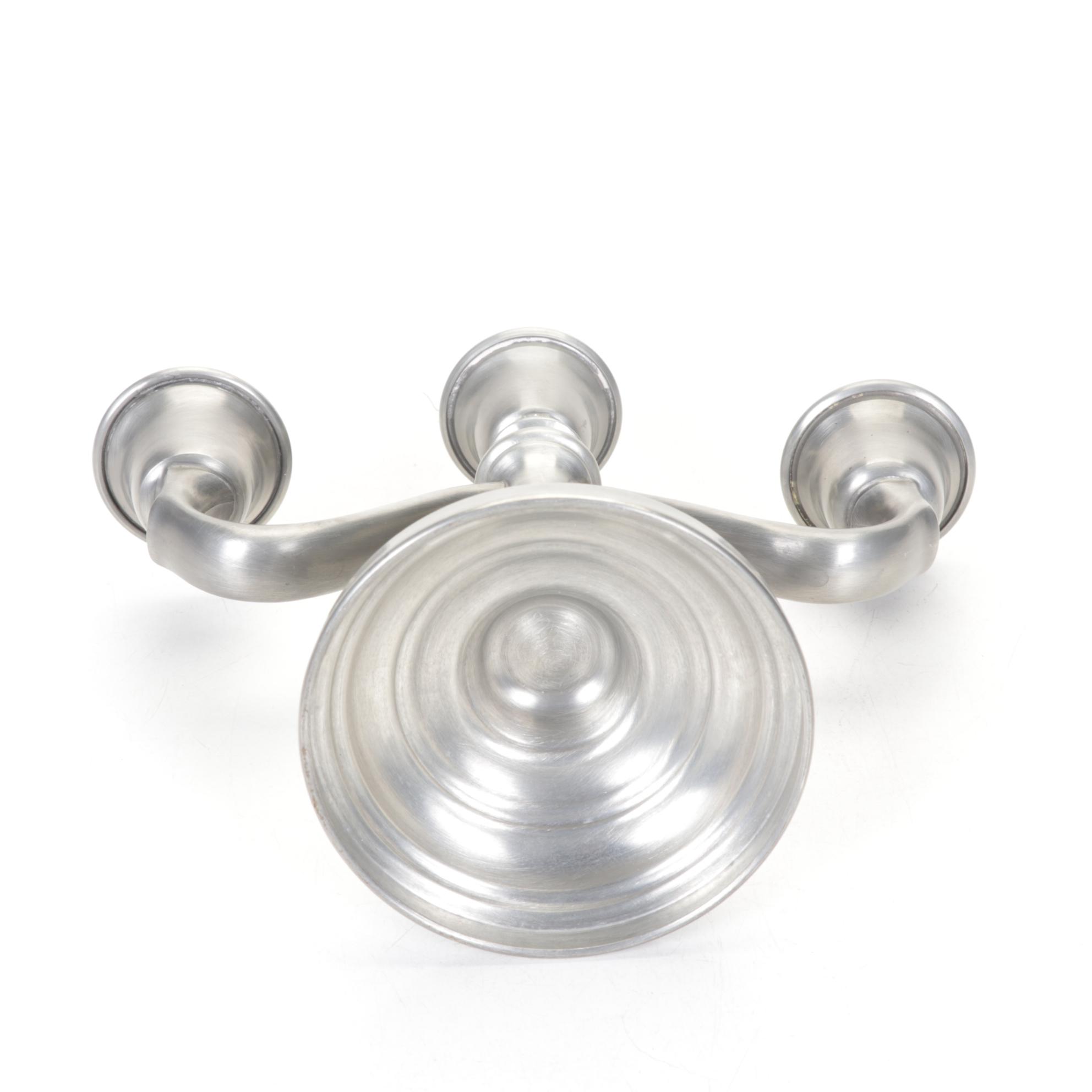 Pewter Bicentennial Commemorative Plate & Candle Holders