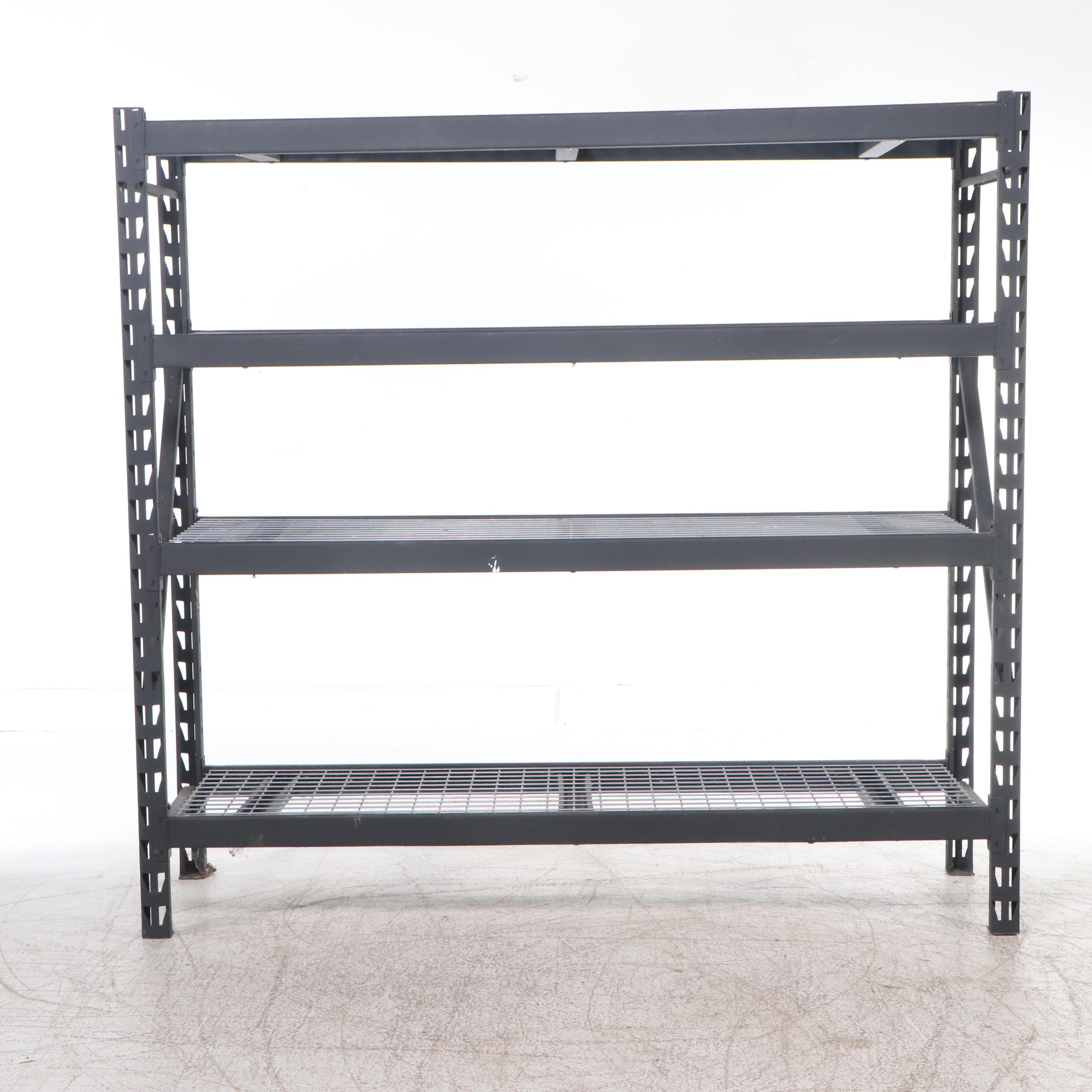 Pair of Metal Storage Shelves