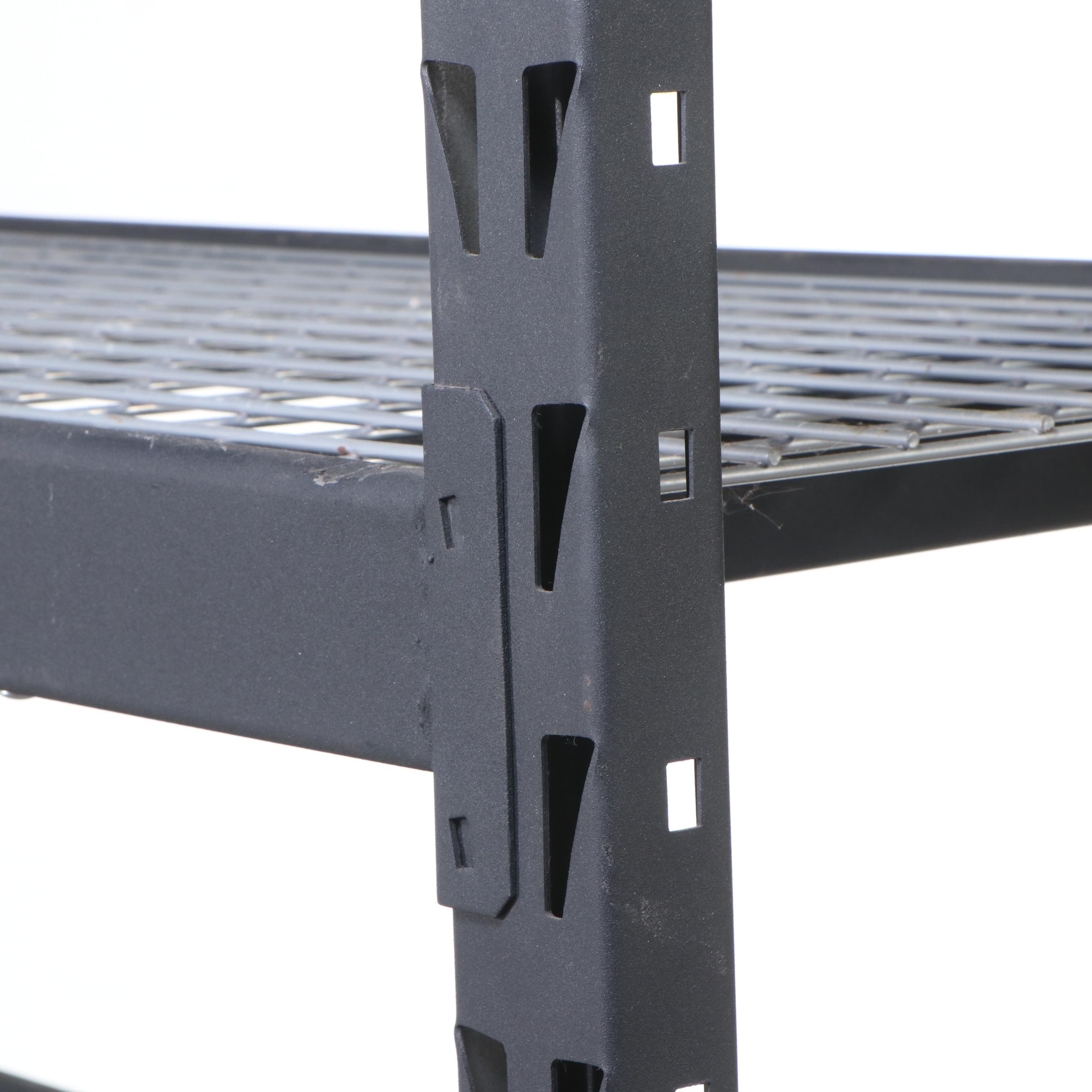 Pair of Metal Storage Shelves