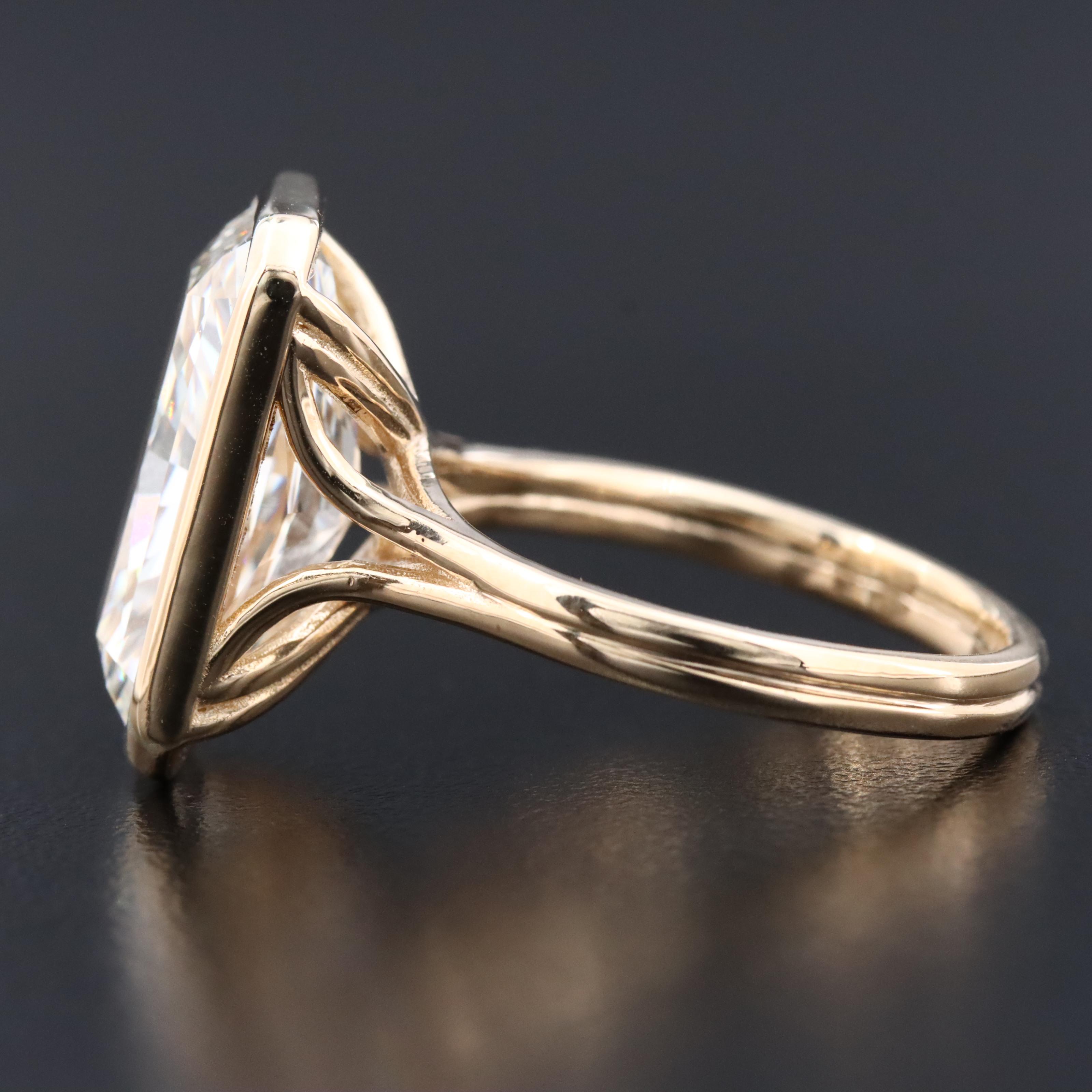 14K 9.04 CT Lab Grown Diamond Solitaire Ring with IGI Report