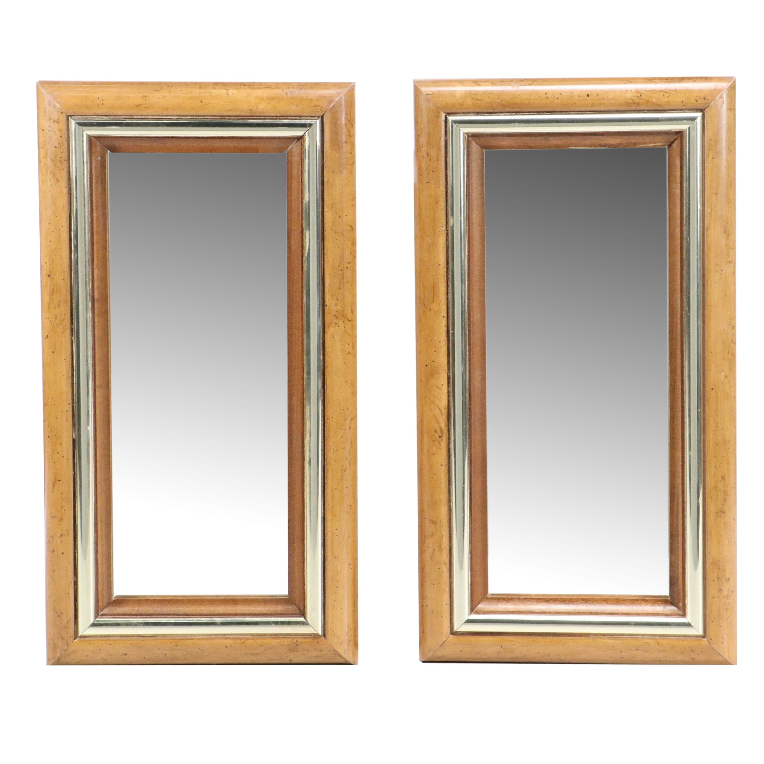 Pair of Rectangle Wall Mirrors, Late 20th Century