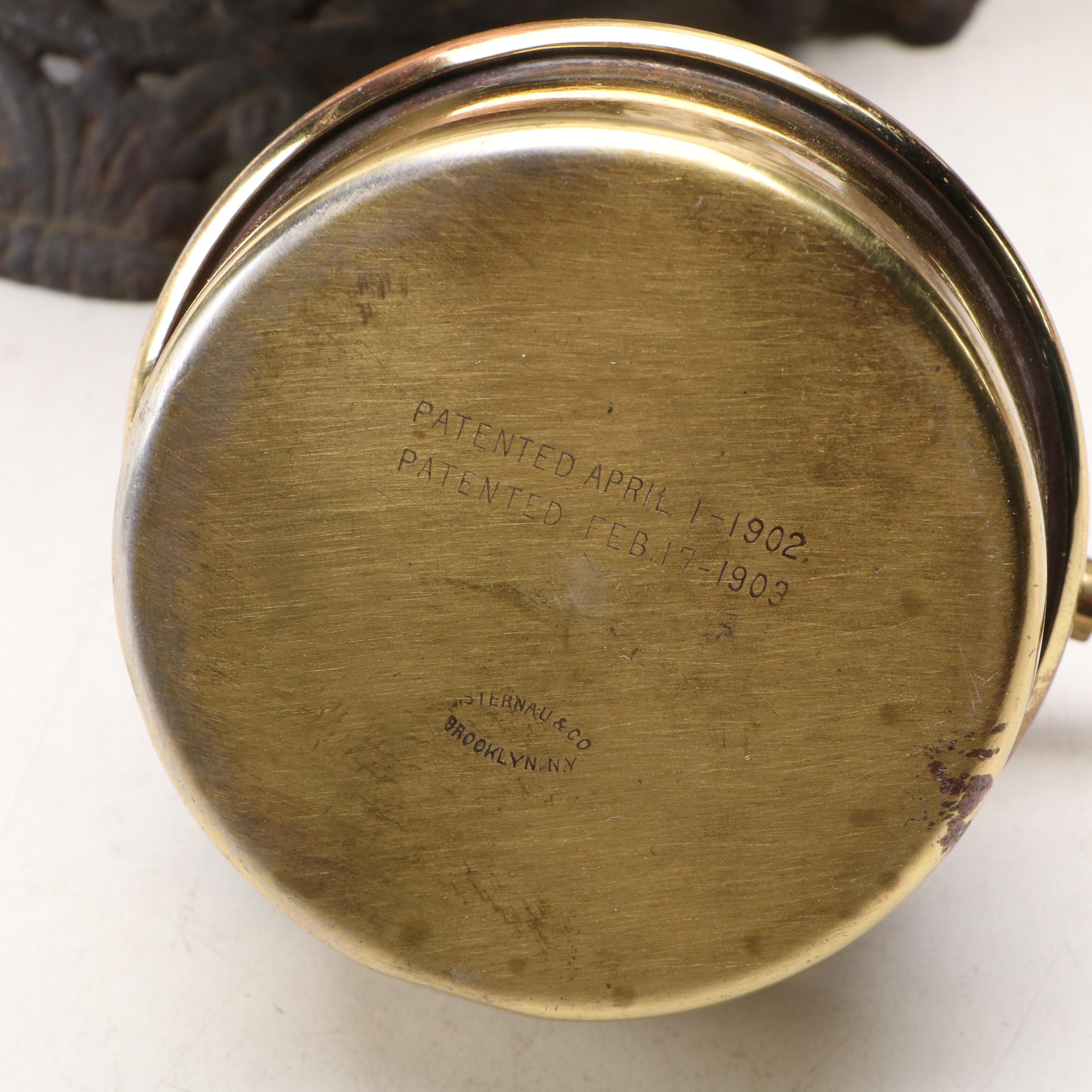 Porcelain & Glass Kerosene Lamps, S. Sternau Brass Sterno and Table Lamp