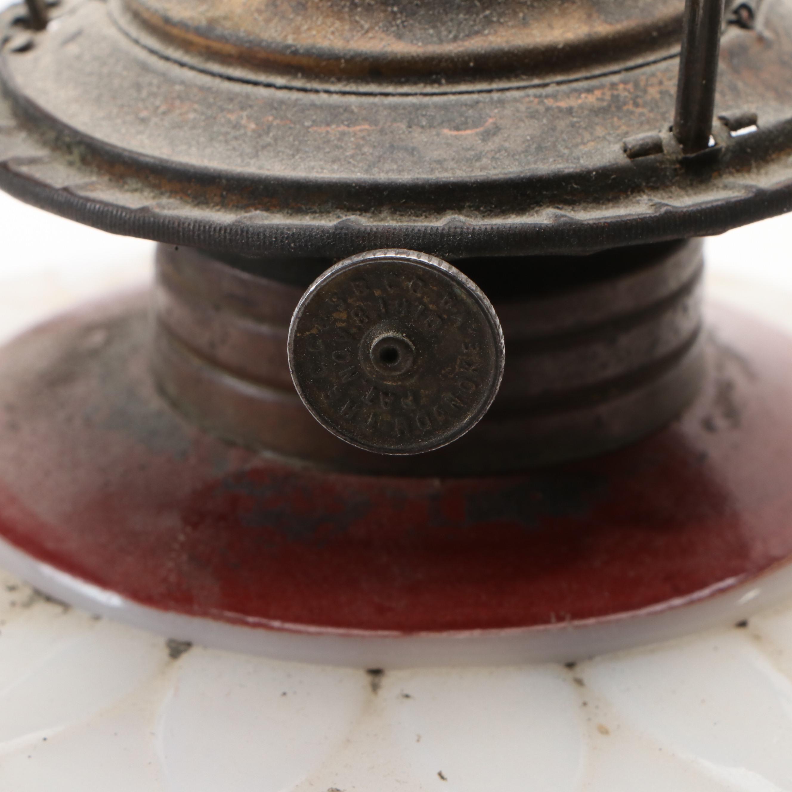 Porcelain & Glass Kerosene Lamps, S. Sternau Brass Sterno and Table Lamp