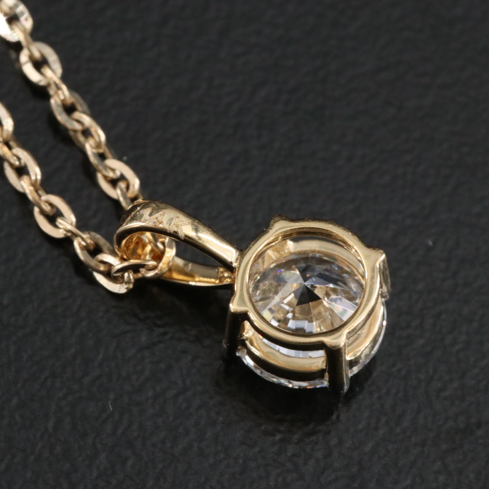 14K 1.02 CT Lab Grown Diamond Solitaire Pendant Necklace with IGI Report
