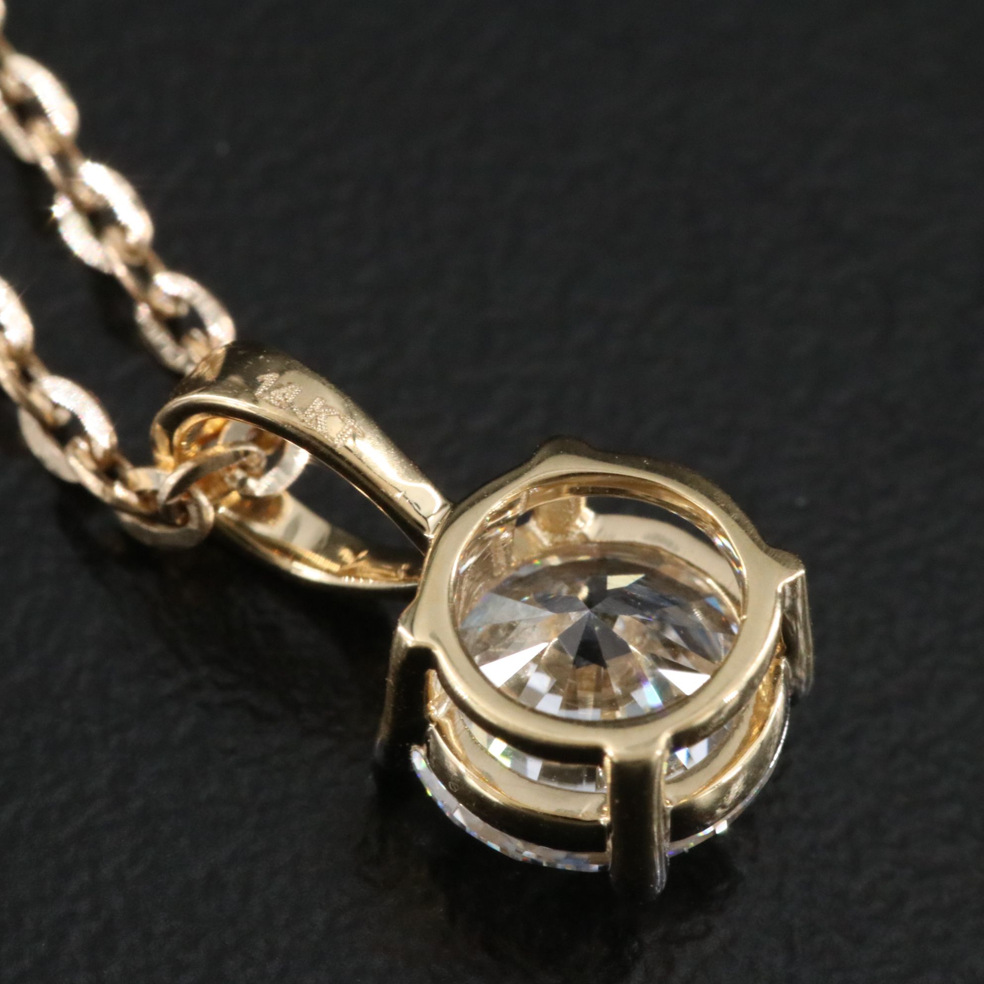 14K 1.06 CT Lab Grown Diamond Solitaire Necklace with IGI Report