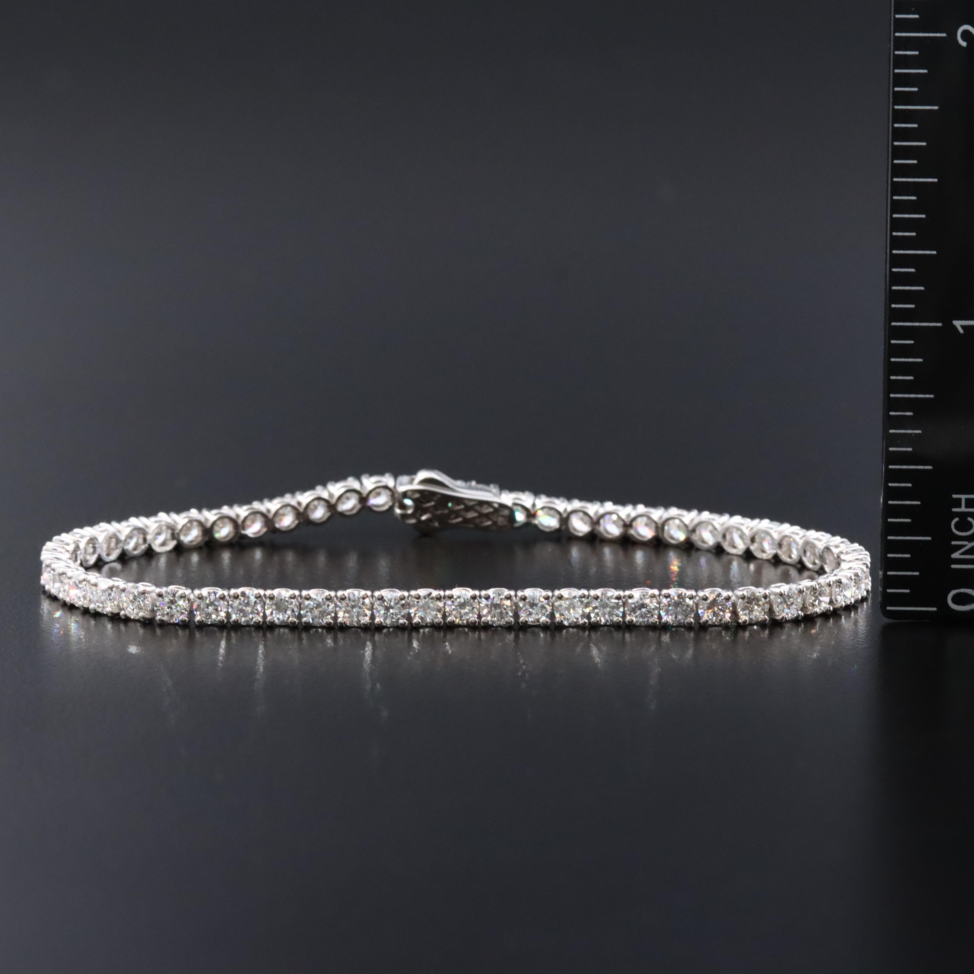 14K 5.97 CTW Lab Grown Diamond Bracelet with IGI Report