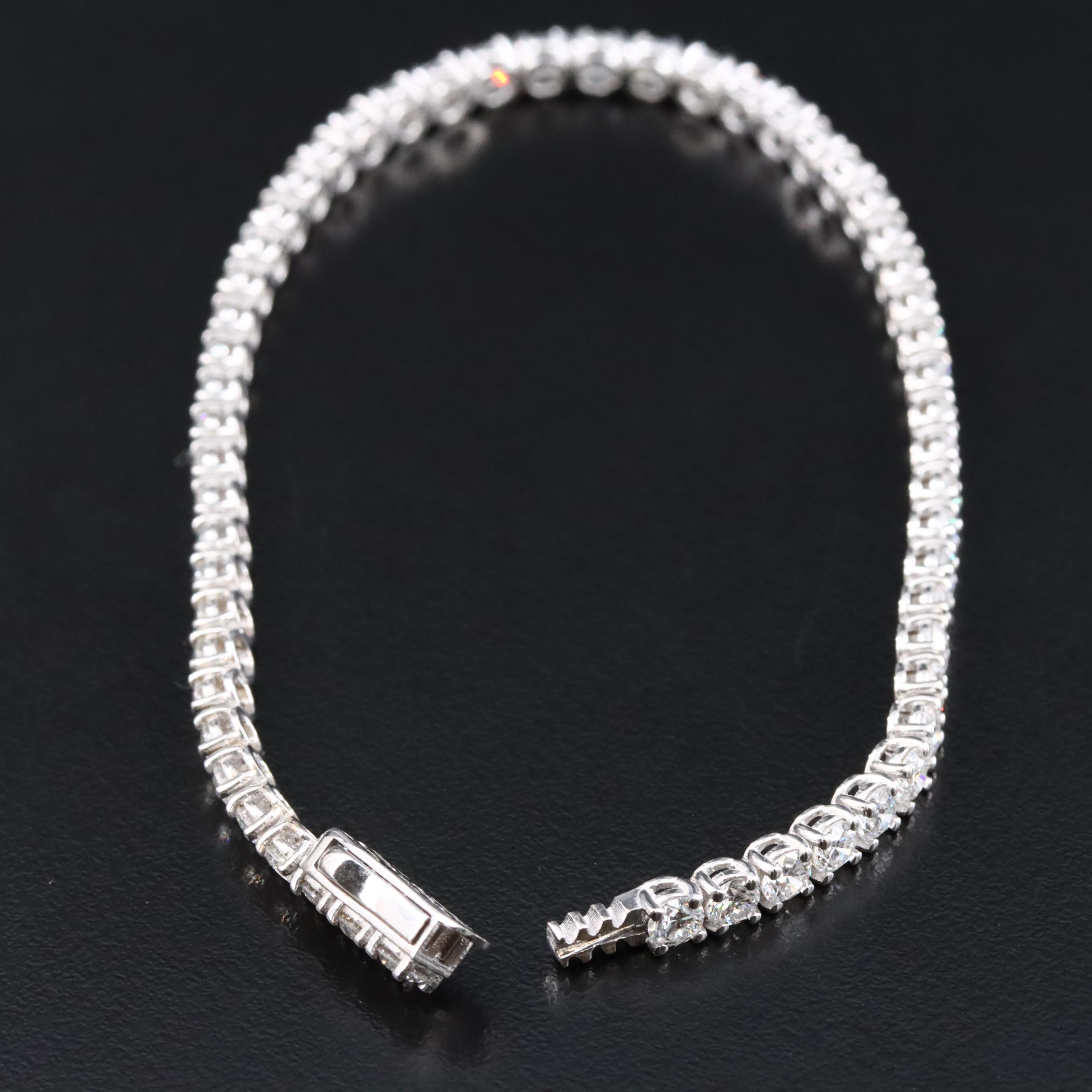 14K 5.97 CTW Lab Grown Diamond Bracelet with IGI Report