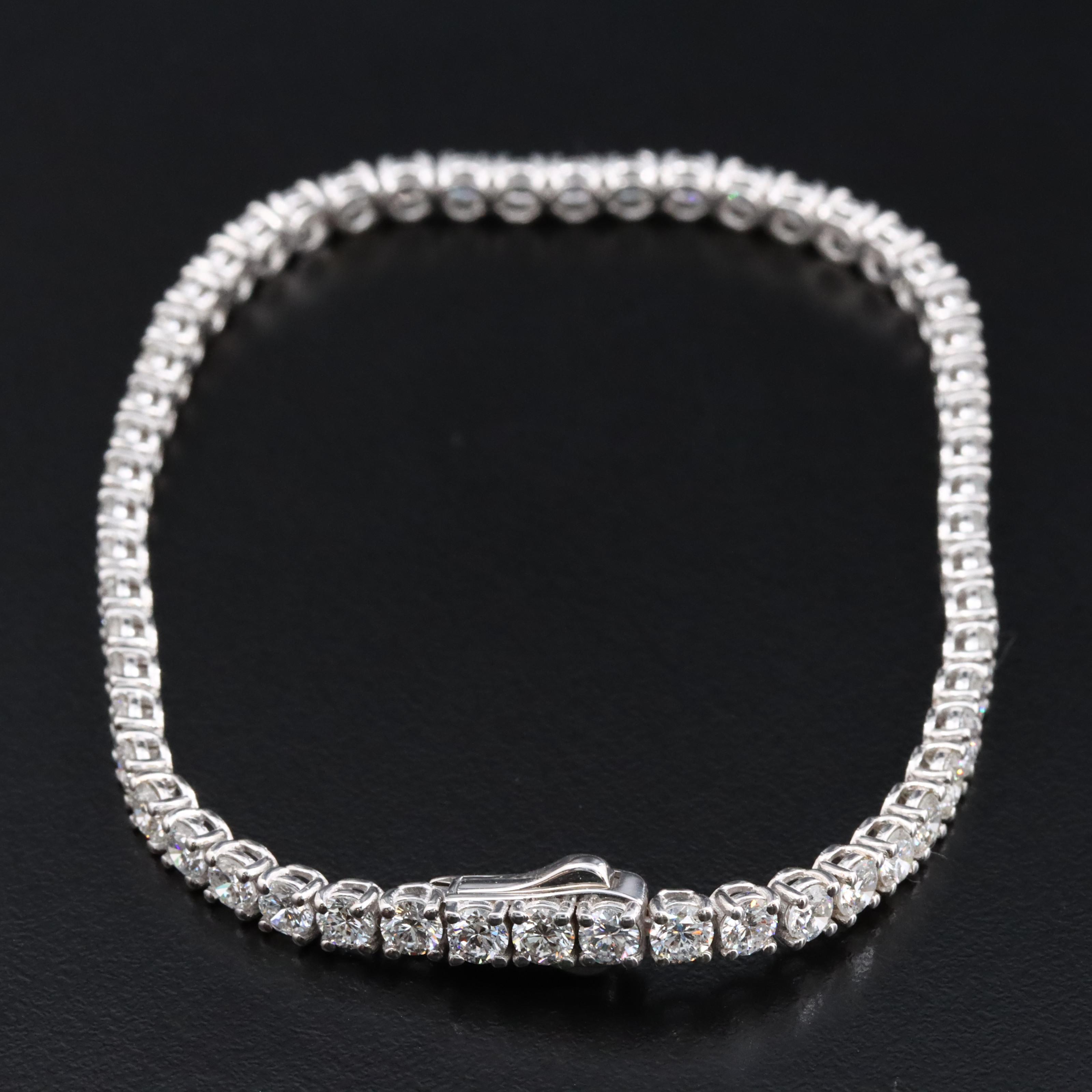 14K 5.97 CTW Lab Grown Diamond Bracelet with IGI Report