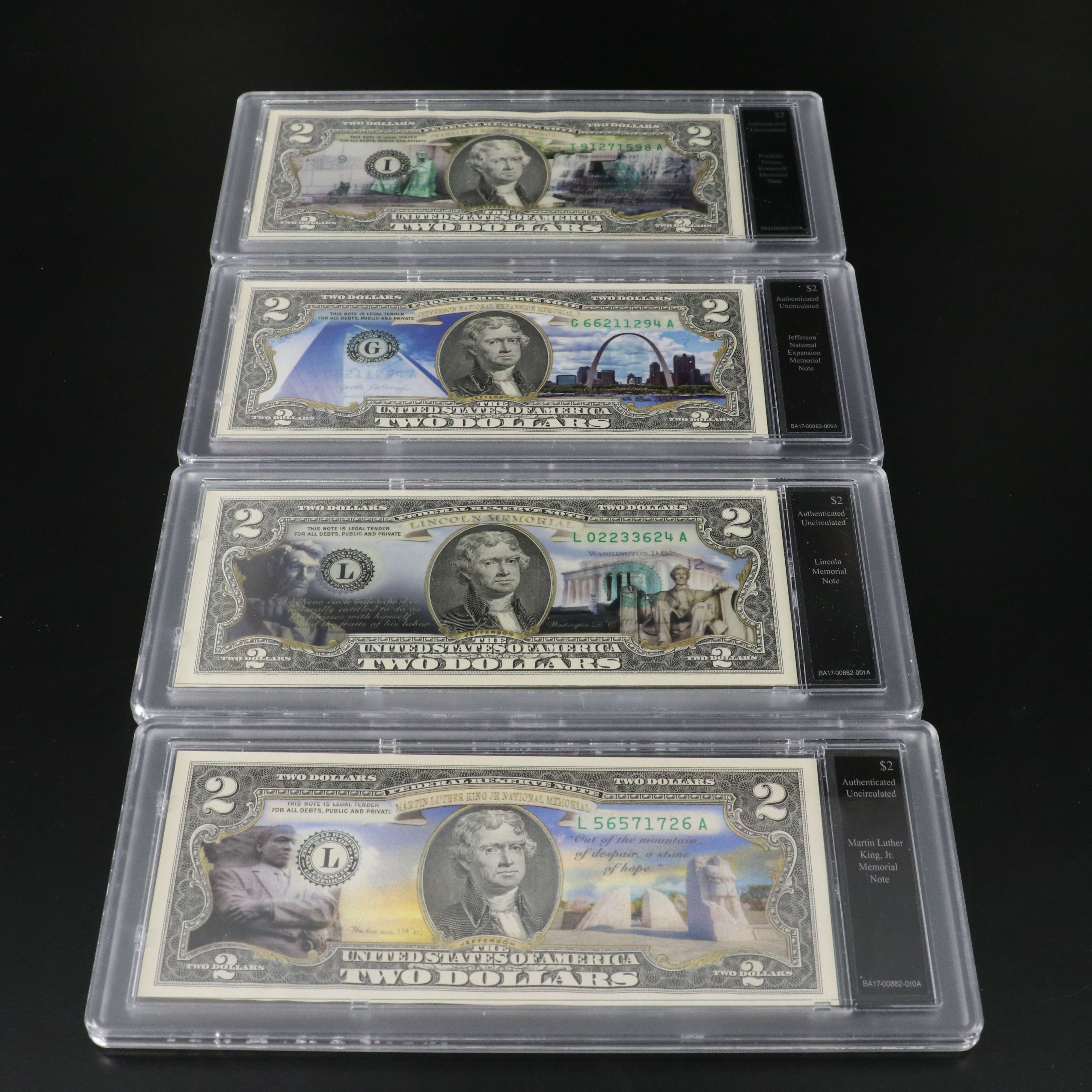 27 Monument and National Parks Two Dollar Bills by the Bradford Exchange