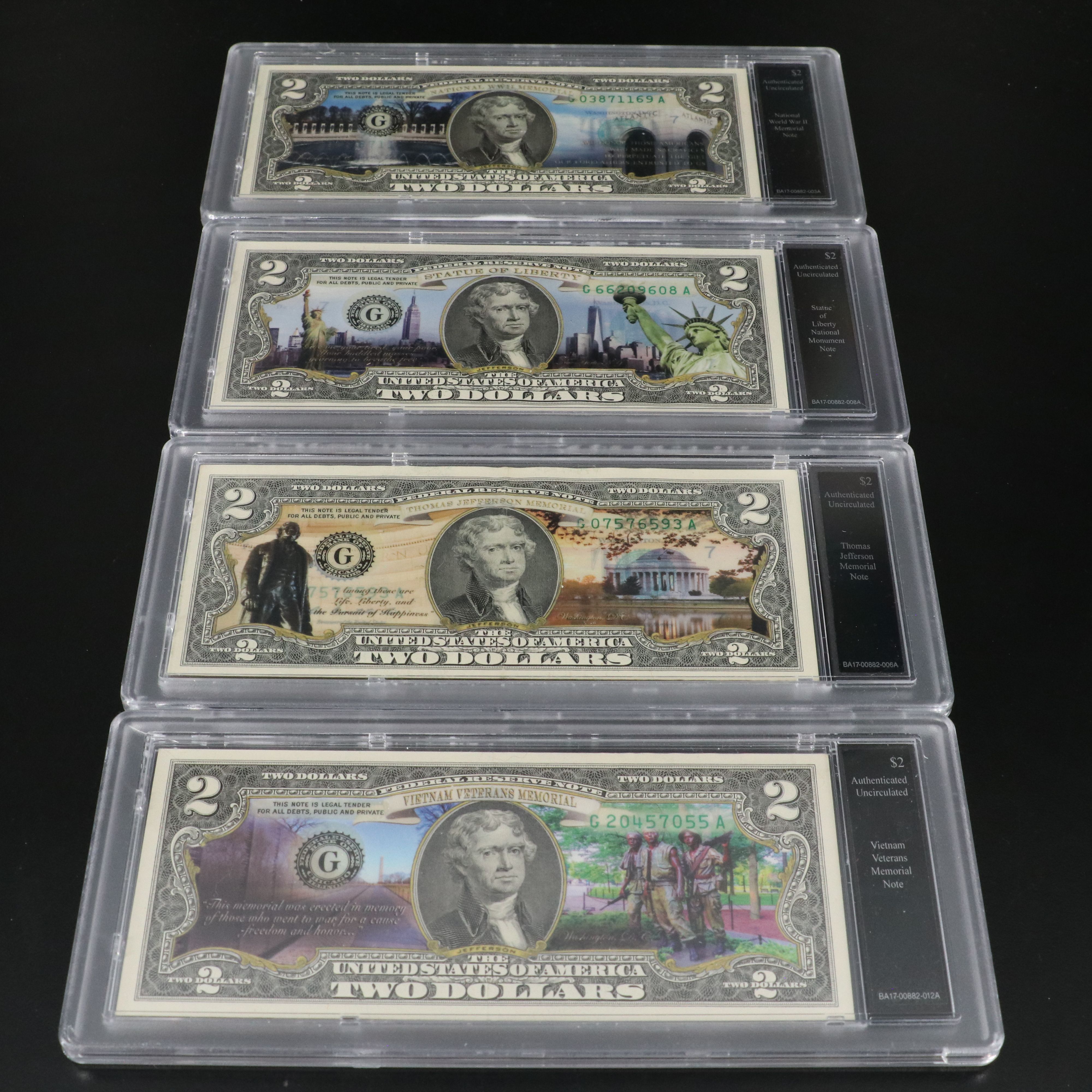 27 Monument and National Parks Two Dollar Bills by the Bradford Exchange