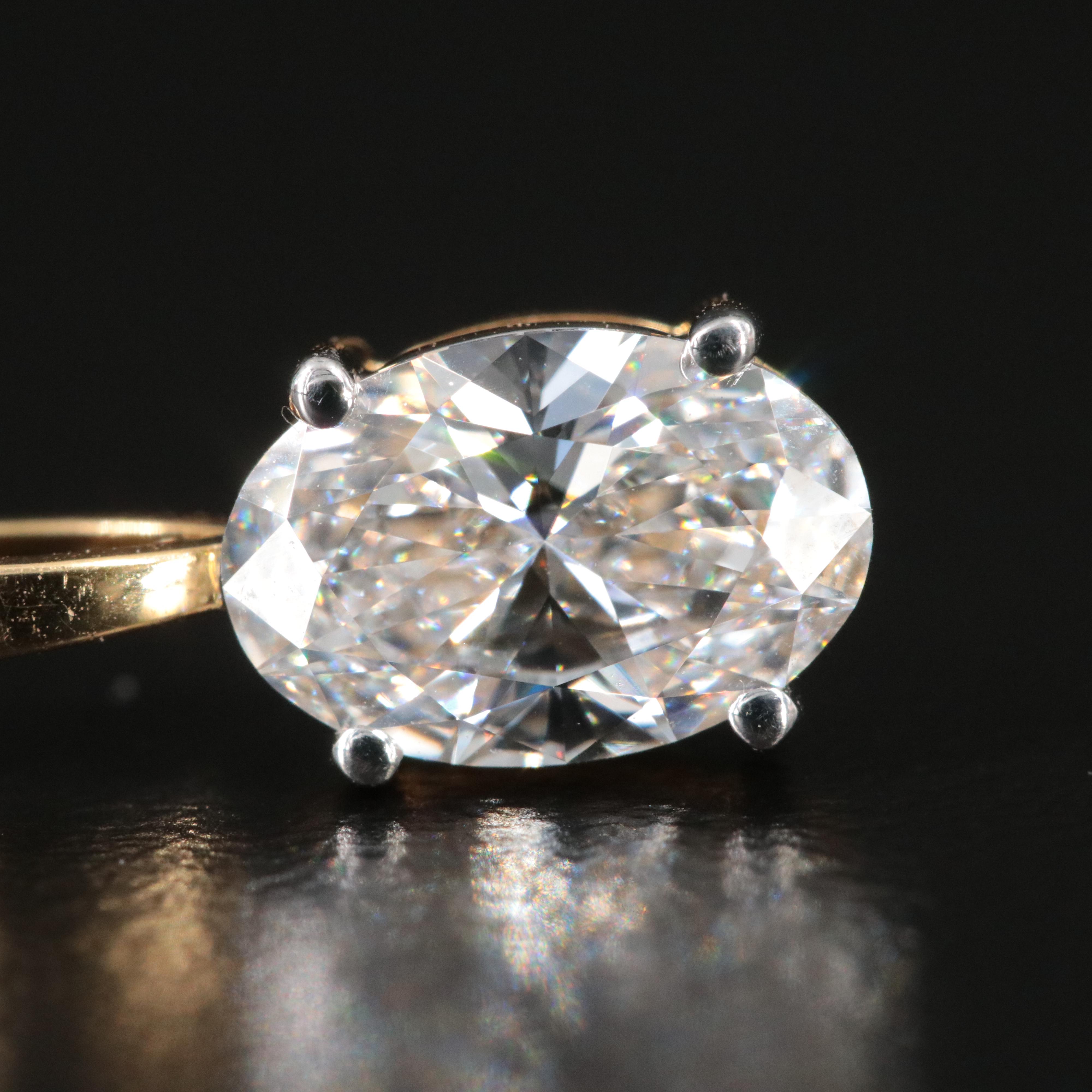 14K 1.10 CT Lab Grown Diamond Solitaire Pendant Necklace with IGI Report