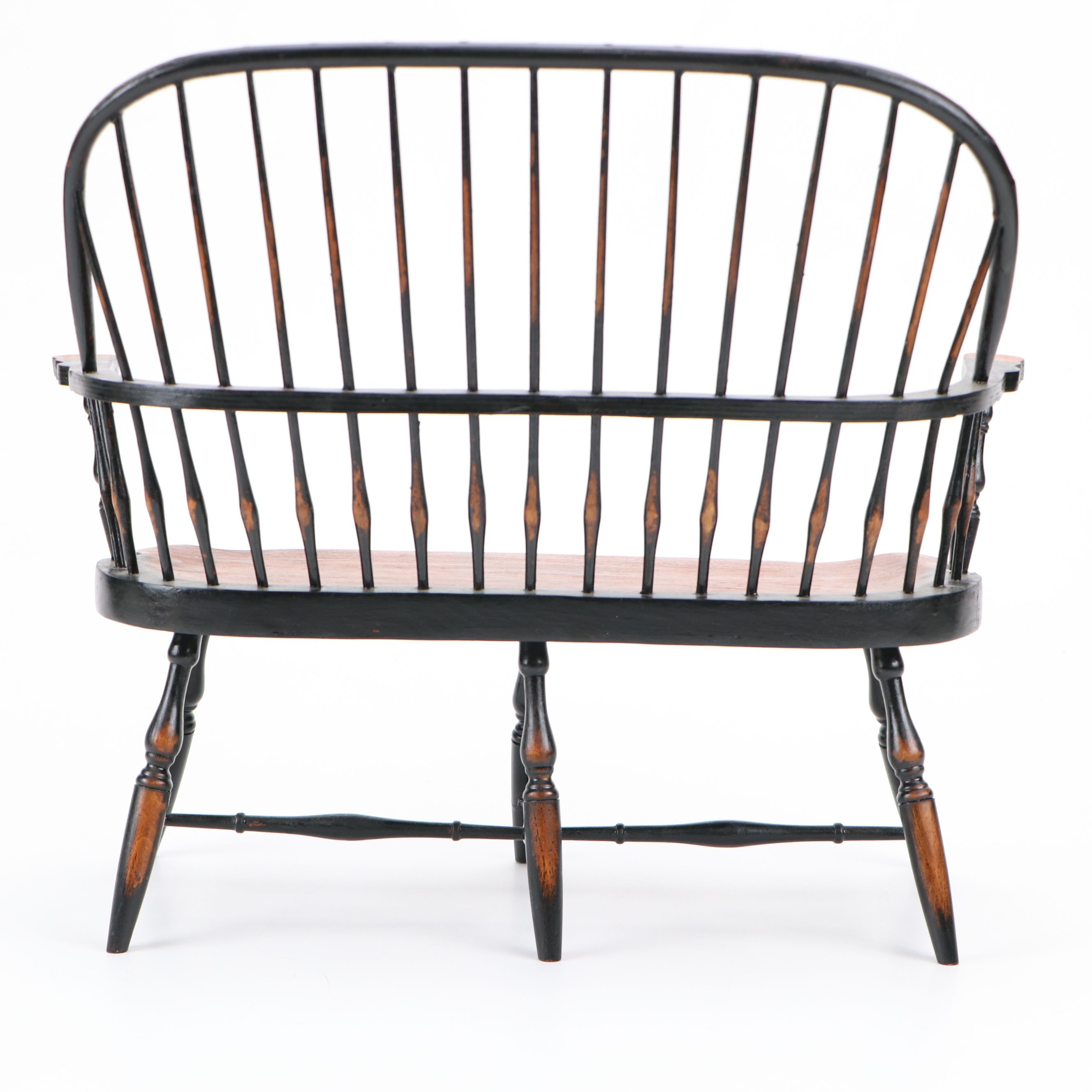 Doll Sized Spindle Back Wooden Bench