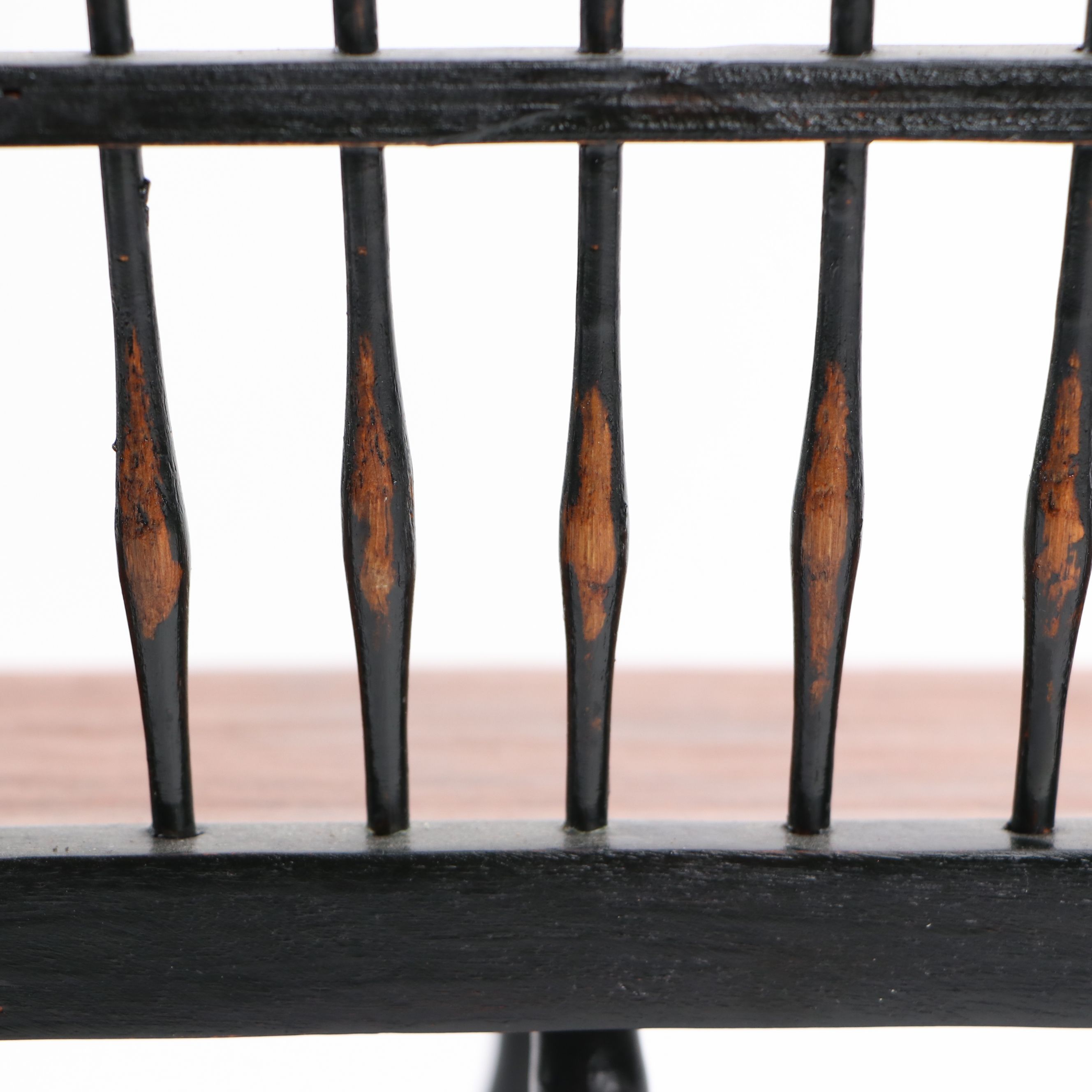 Doll Sized Spindle Back Wooden Bench