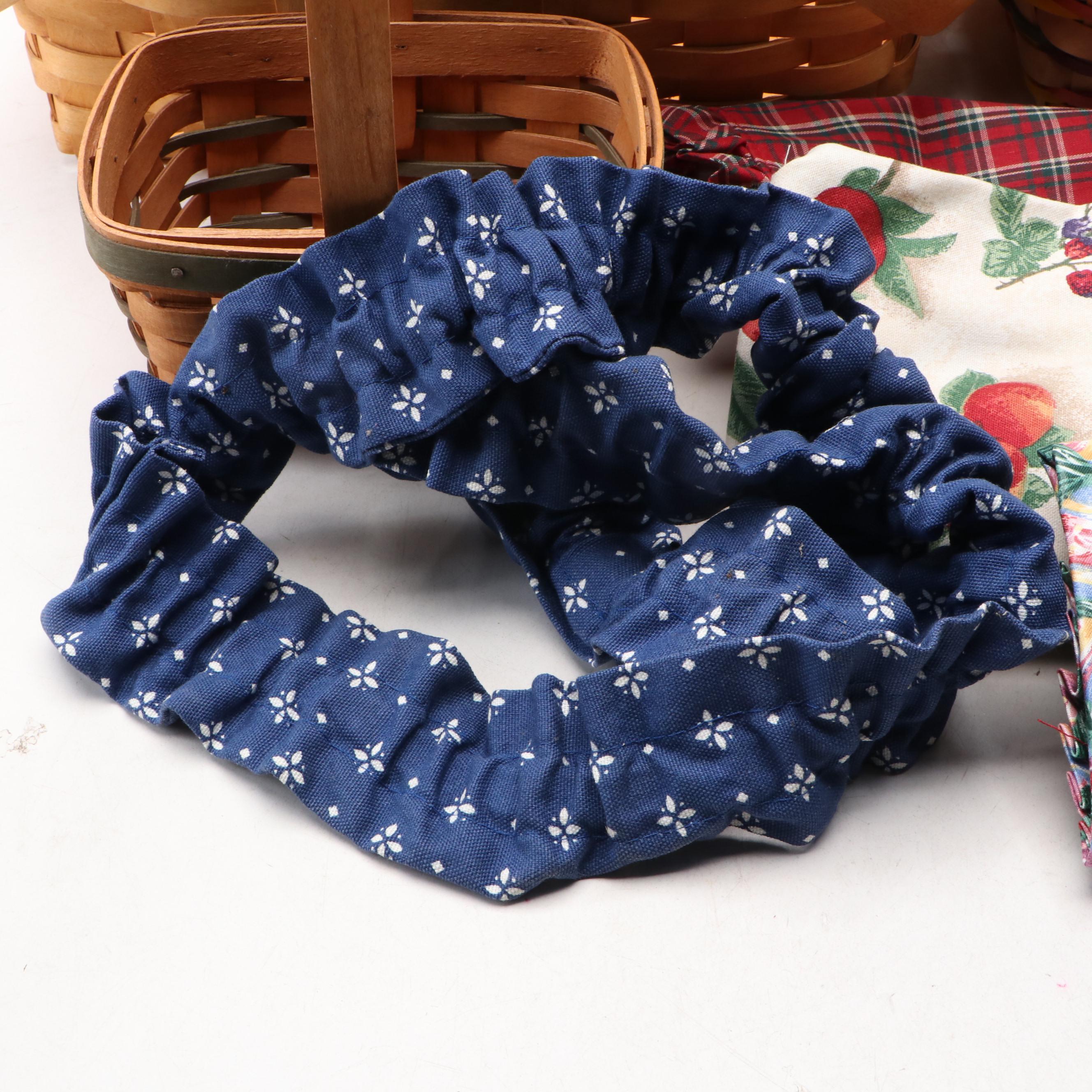 Longaberger Baskets with Fabric Liners