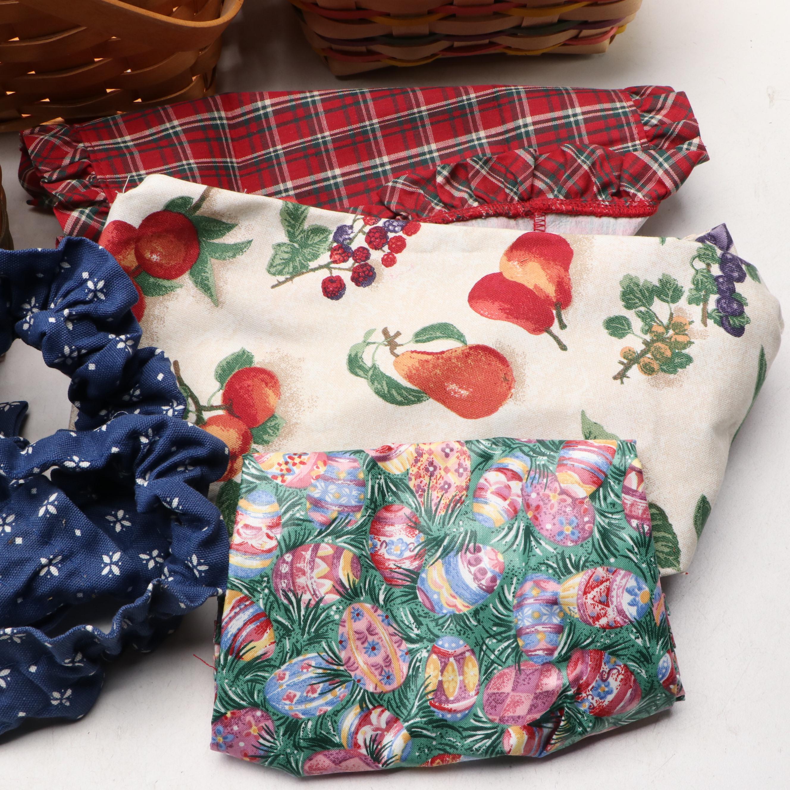 Longaberger Baskets with Fabric Liners