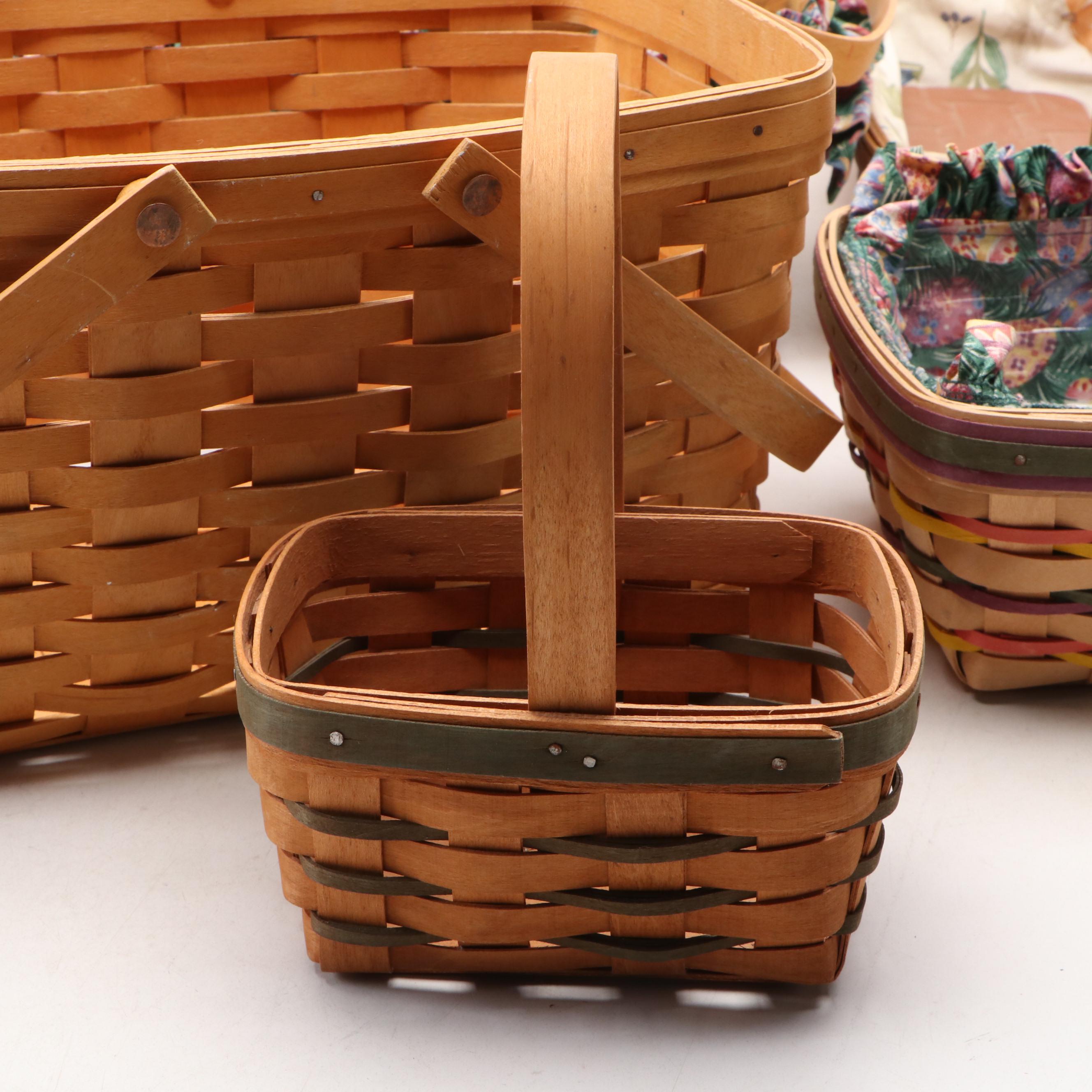 Longaberger Baskets with Fabric Liners