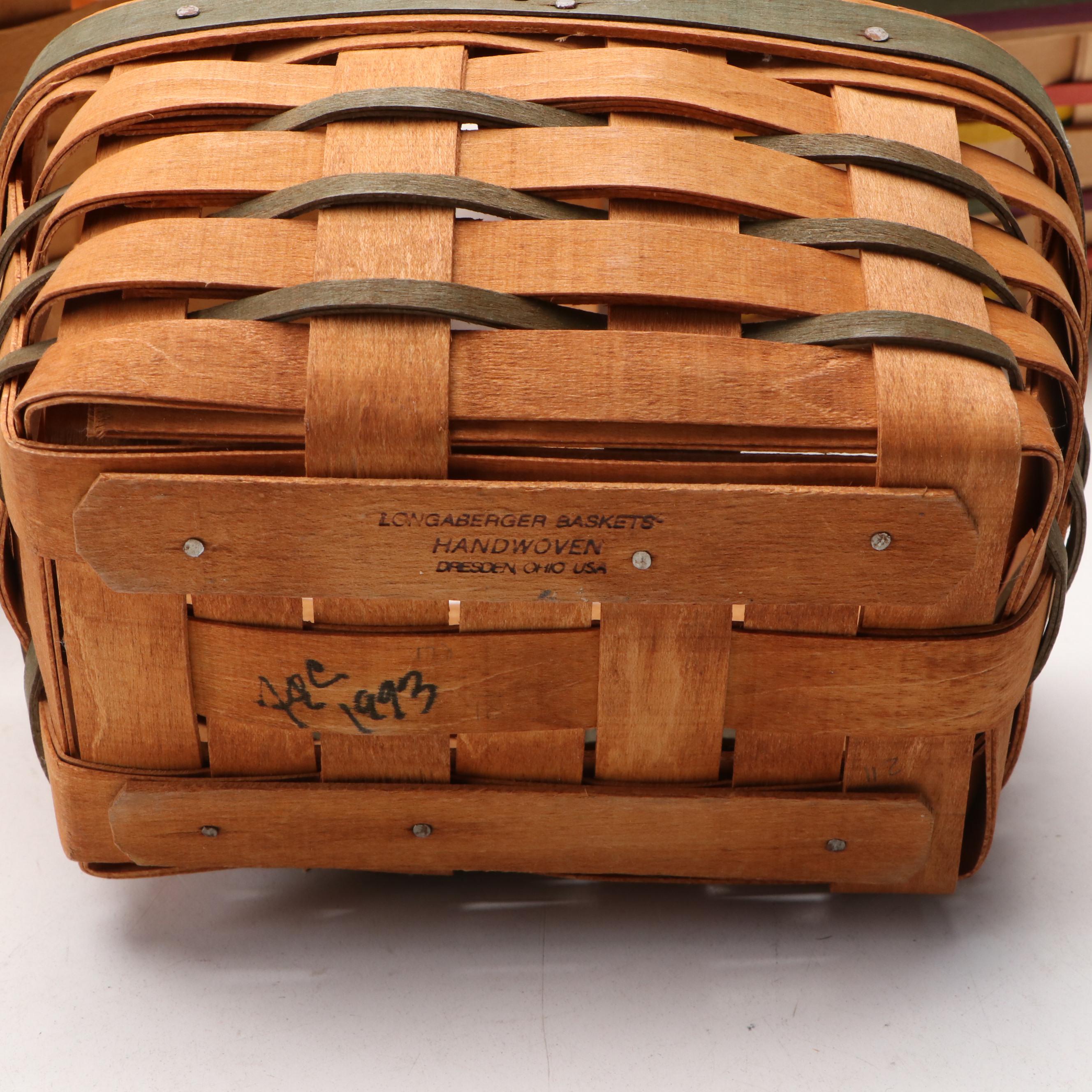 Longaberger Baskets with Fabric Liners