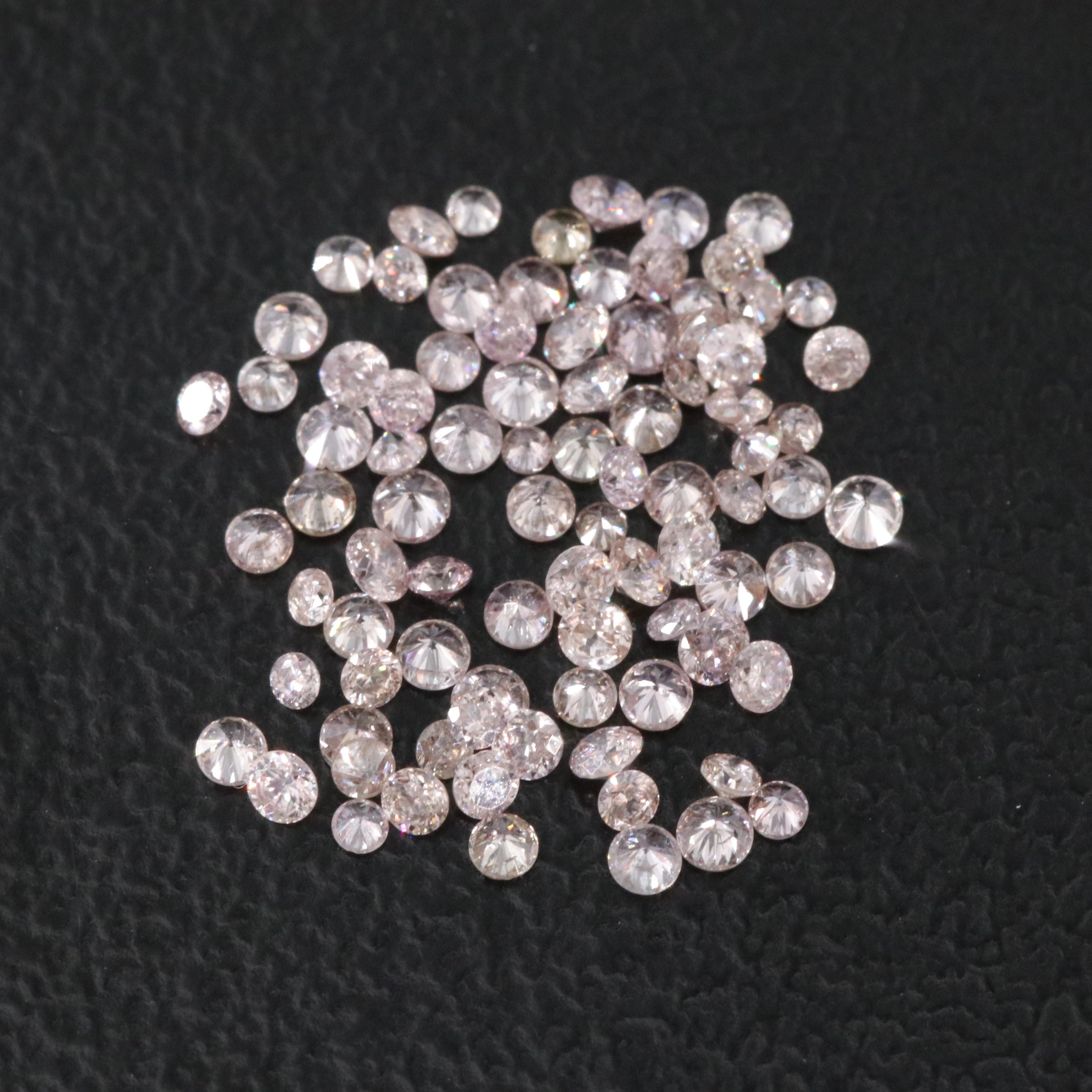 Loose 0.66 CTW Diamond Lot Featuring Light Pink