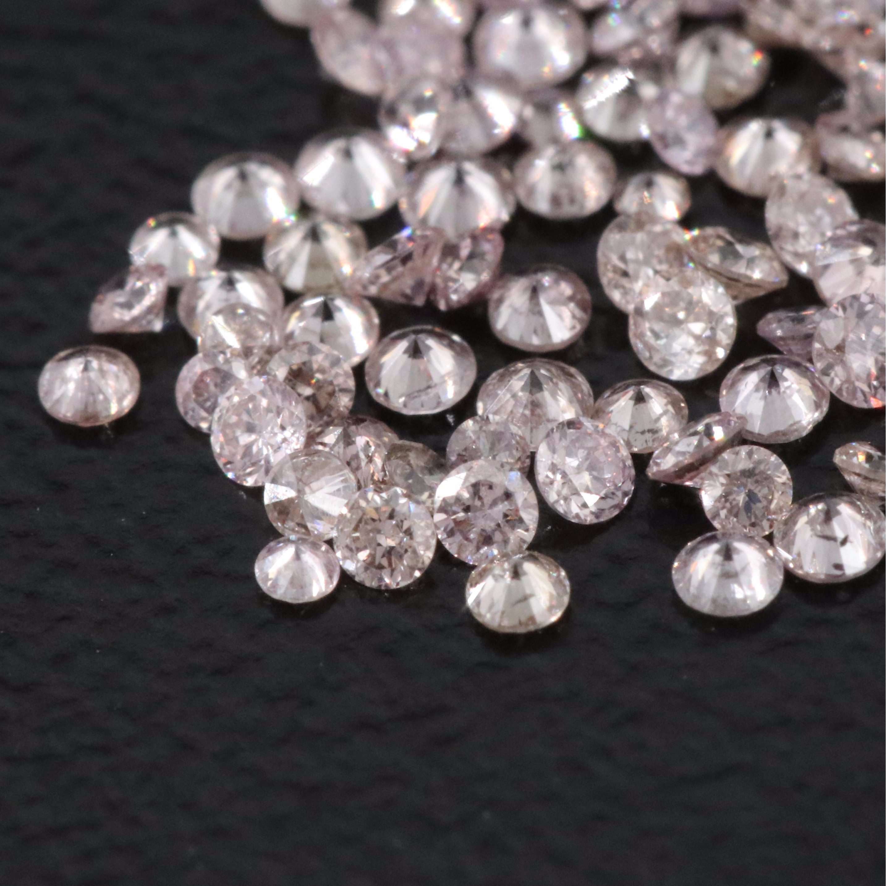 Loose 0.66 CTW Diamond Lot Featuring Light Pink