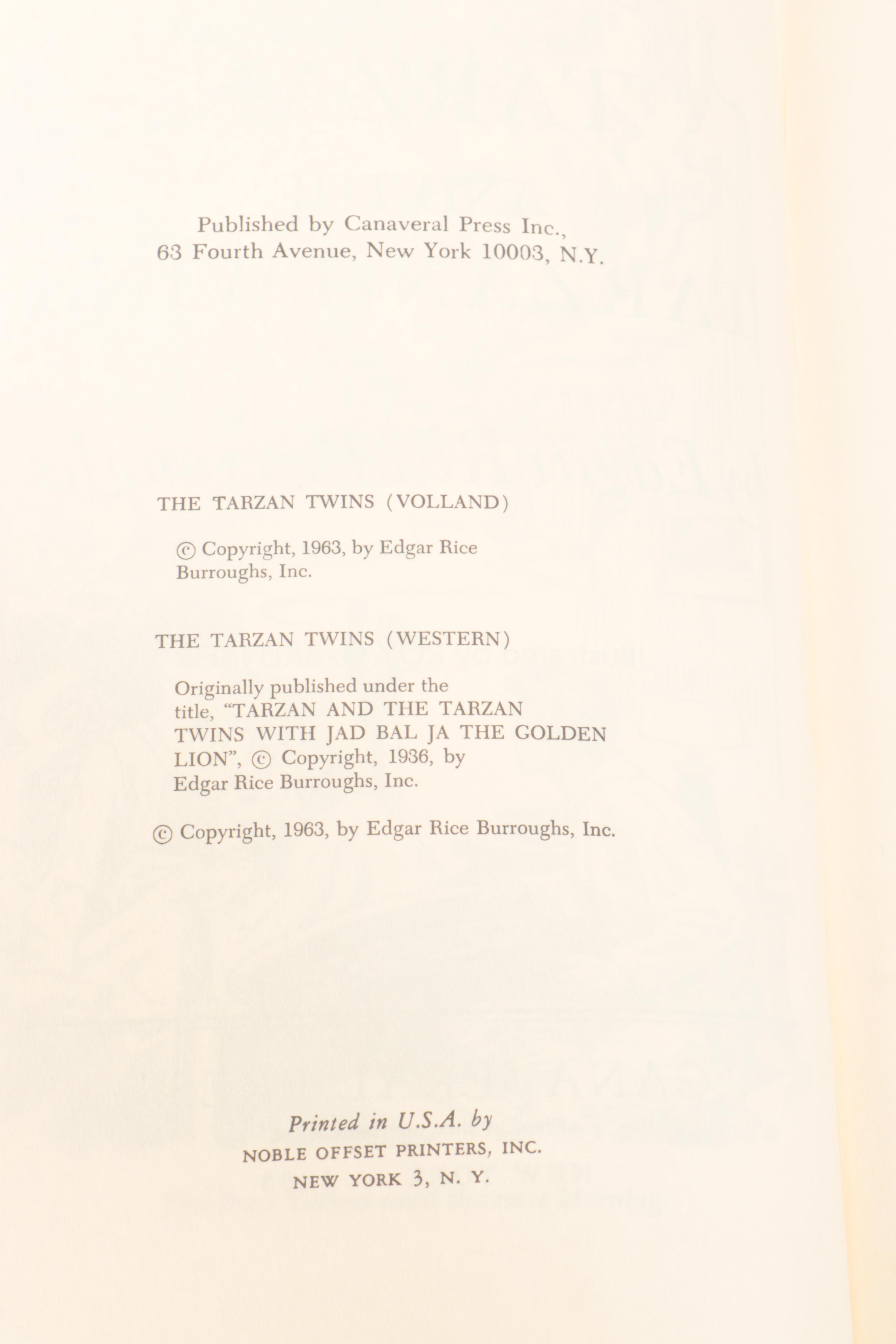 "Tarzan and the Madman" and "Tarzan and the Tarzan Twins" by Edgar R. Burroughs