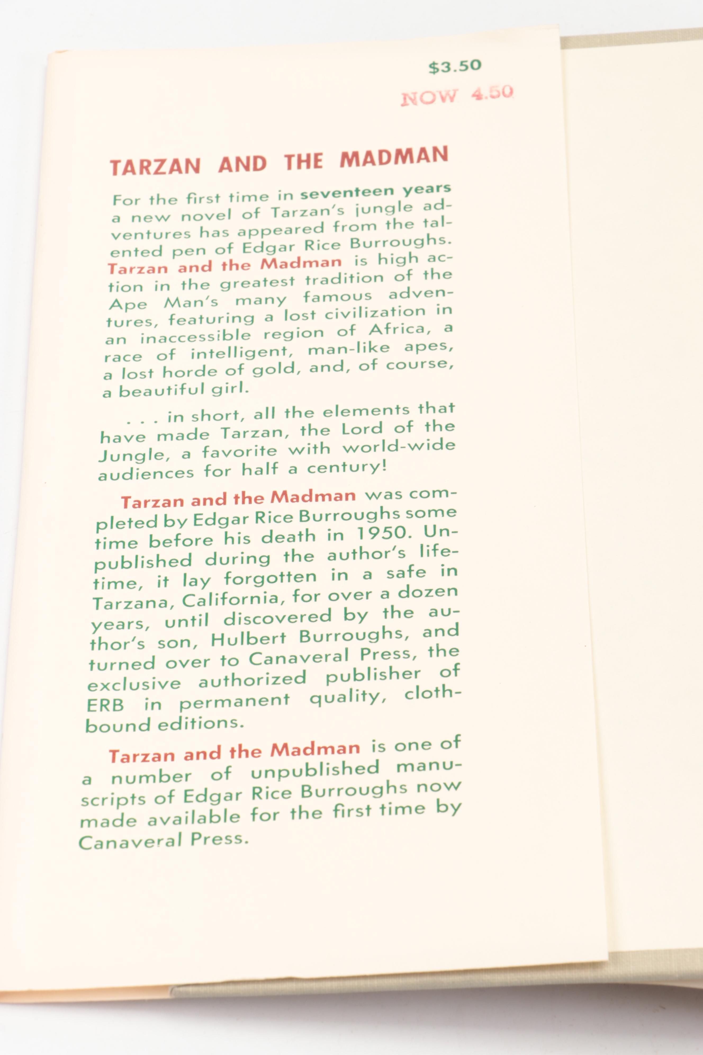 "Tarzan and the Madman" and "Tarzan and the Tarzan Twins" by Edgar R. Burroughs