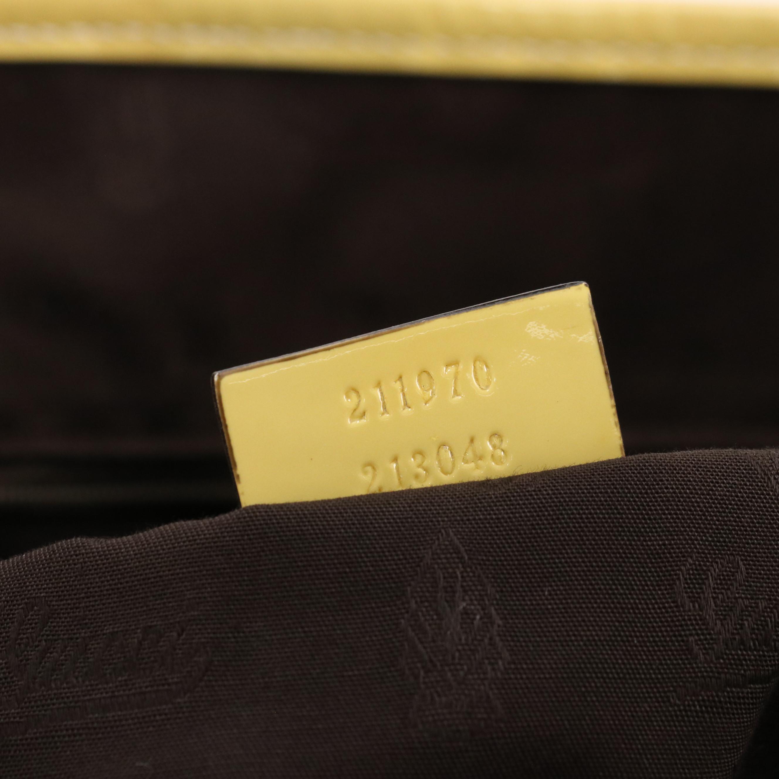 Gucci Jolie Web Tote Bag in GG Canvas and Yellow Patent Leather