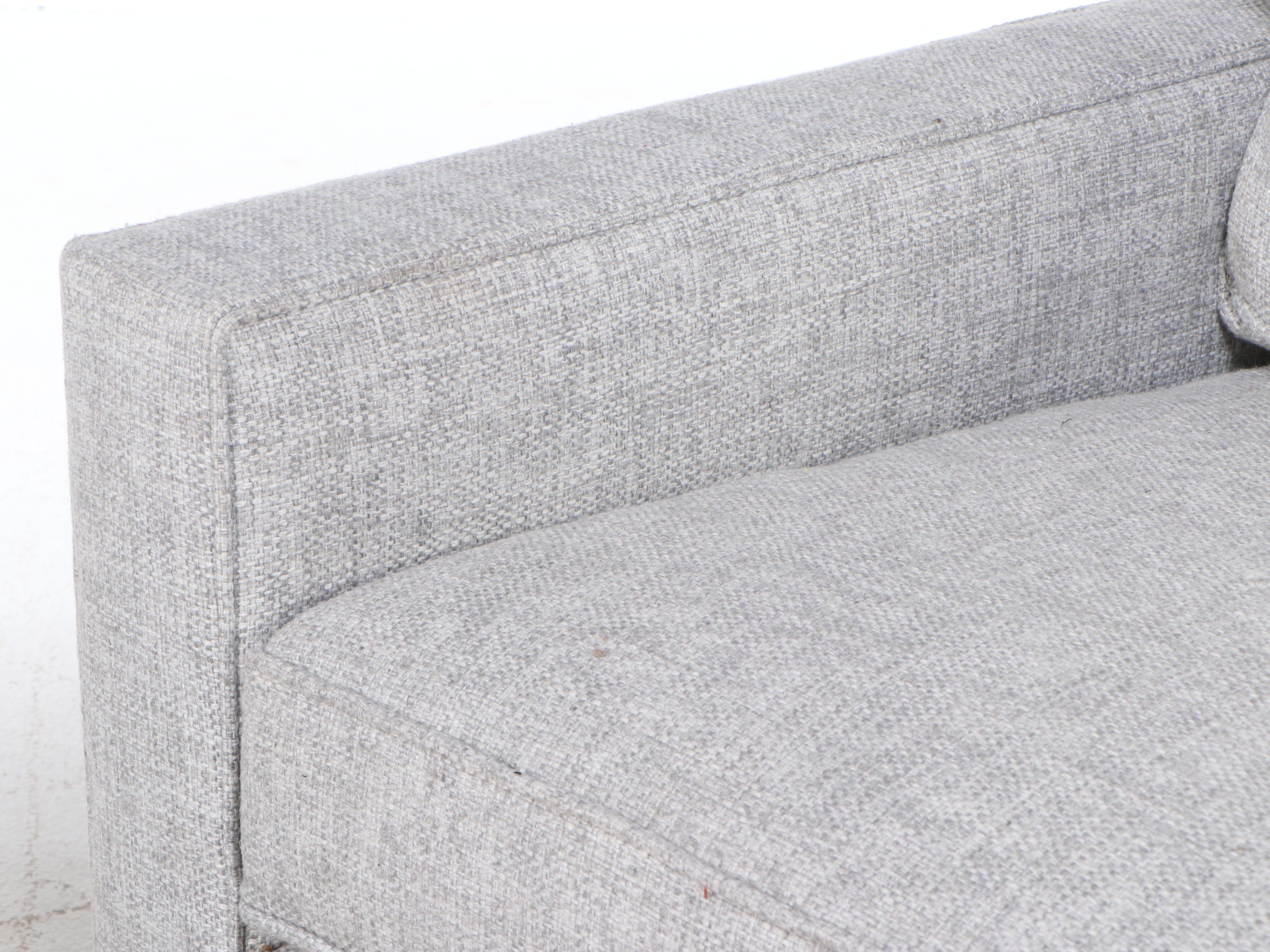 Bernhardt Chenille Loveseat and Ottoman