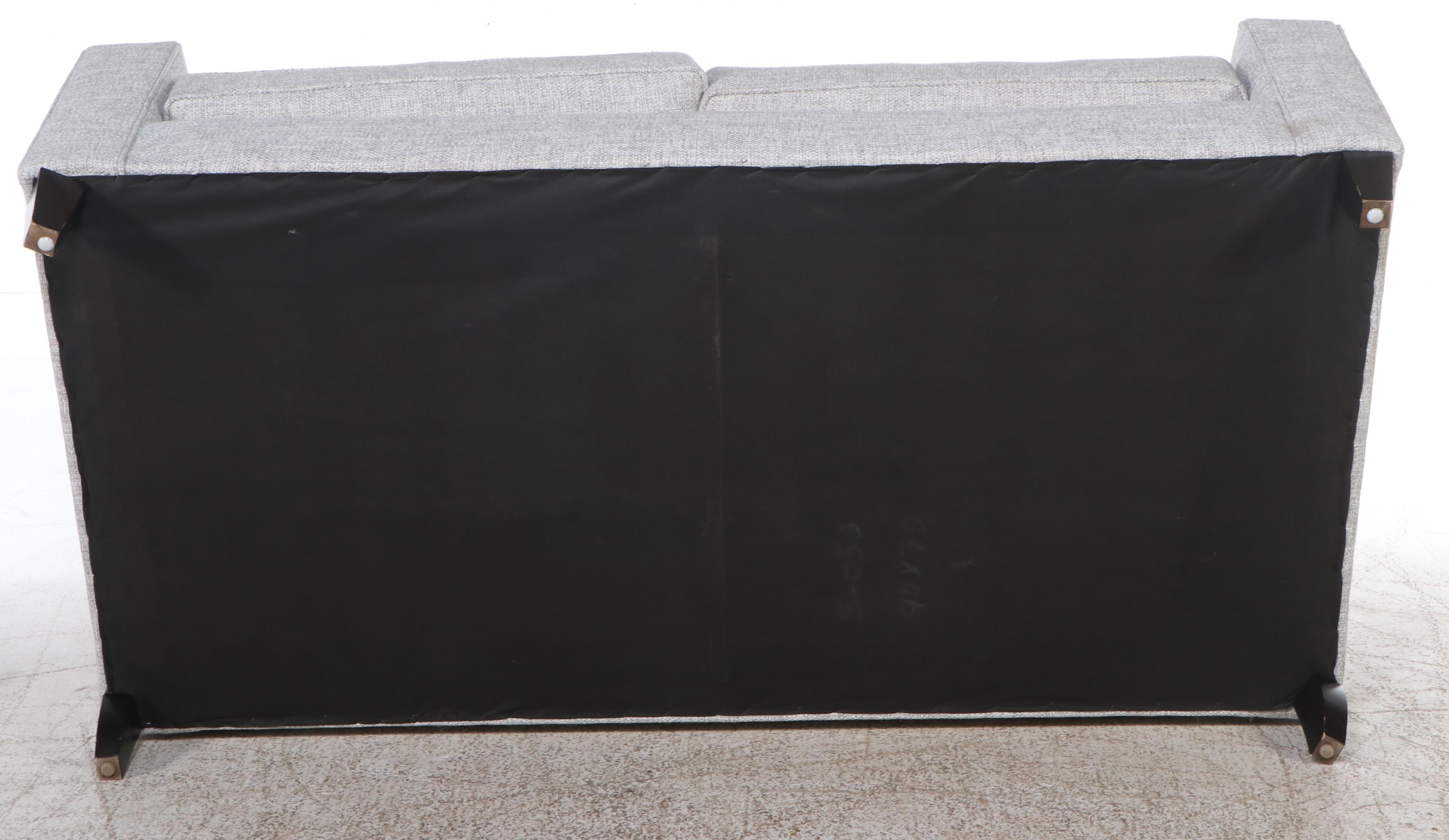 Bernhardt Chenille Loveseat and Ottoman