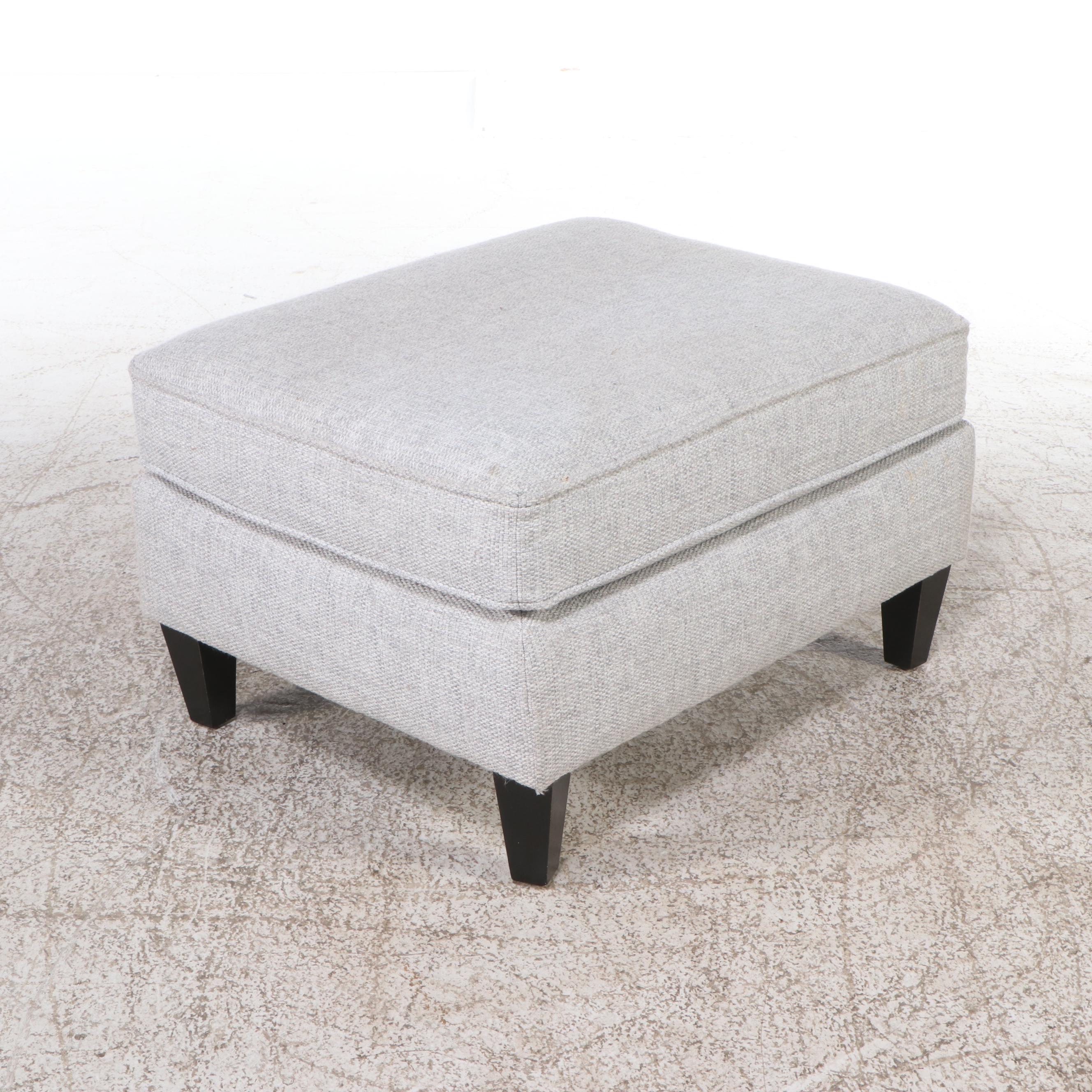 Bernhardt Chenille Loveseat and Ottoman