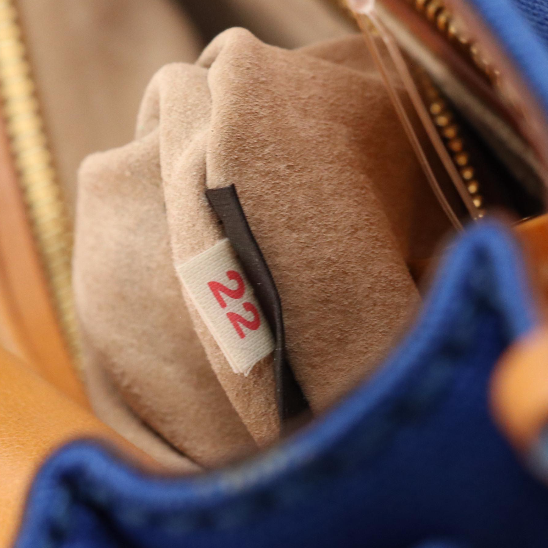 Prada Flap-Front Handbag in Cobalt Blue Canapa Canvas with Leather Trim