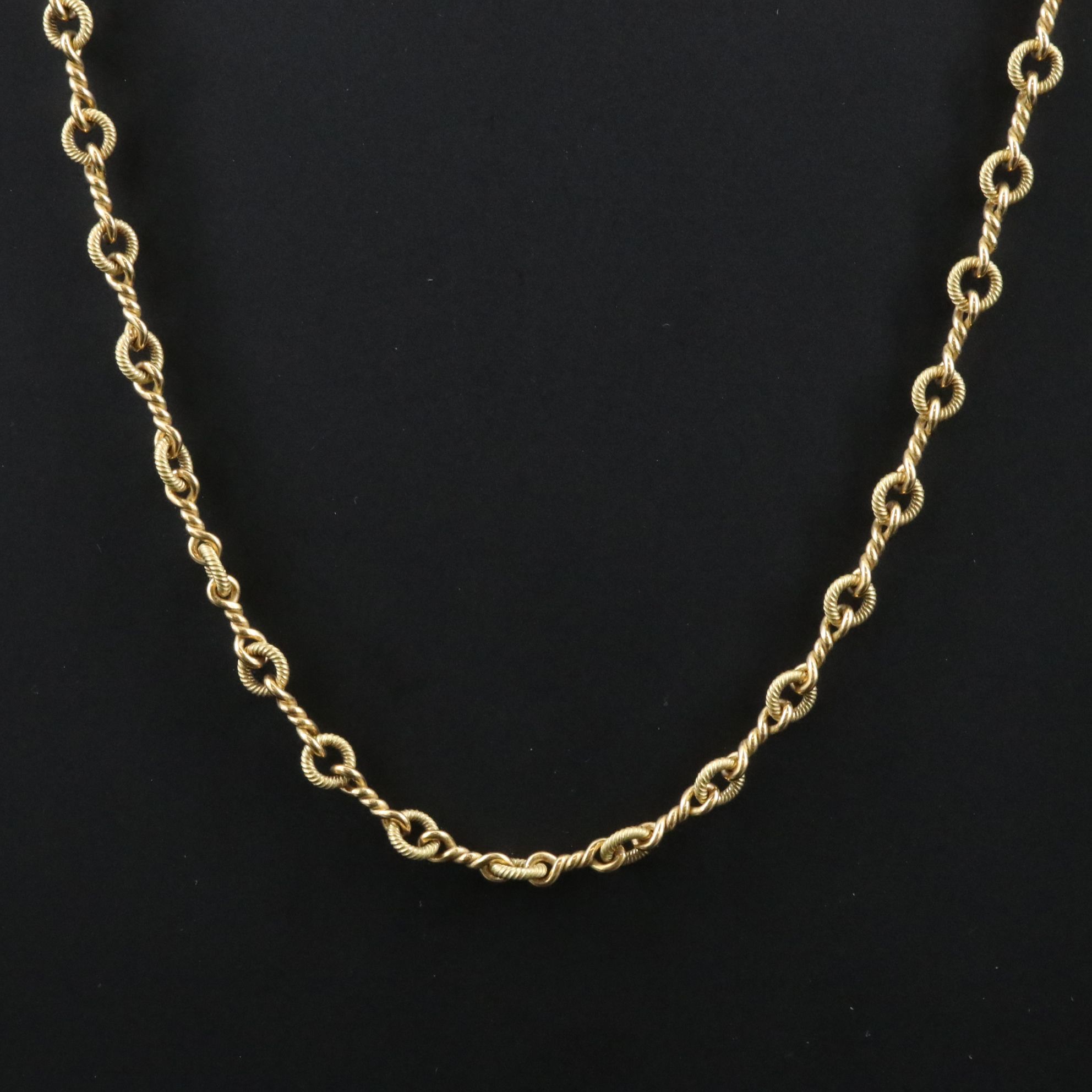 Tiffany & Co. 18K Twisted Link Chain Necklace