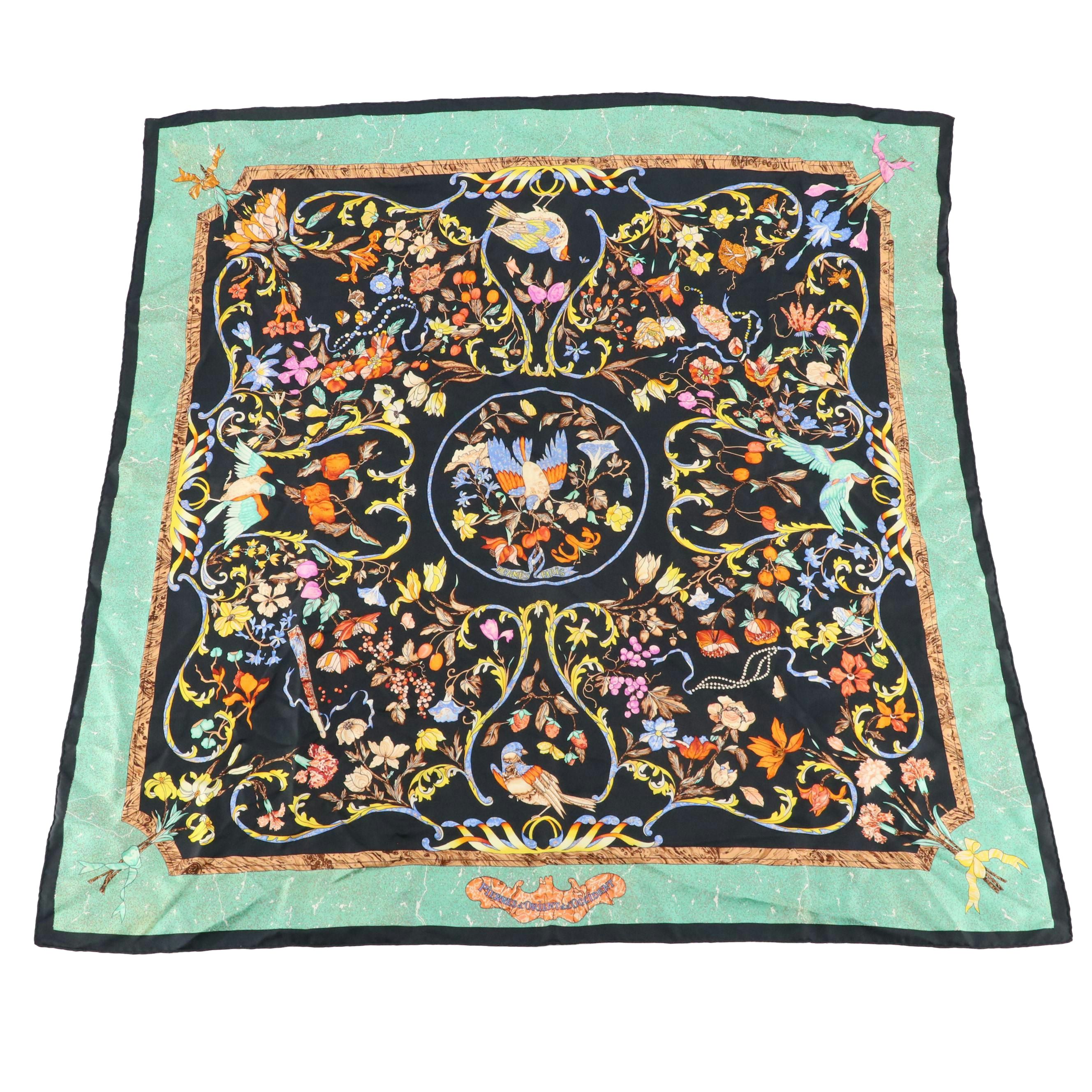 Hermès "Pierres d'Orient et d'Occident" Scarf 90 in Silk Twill