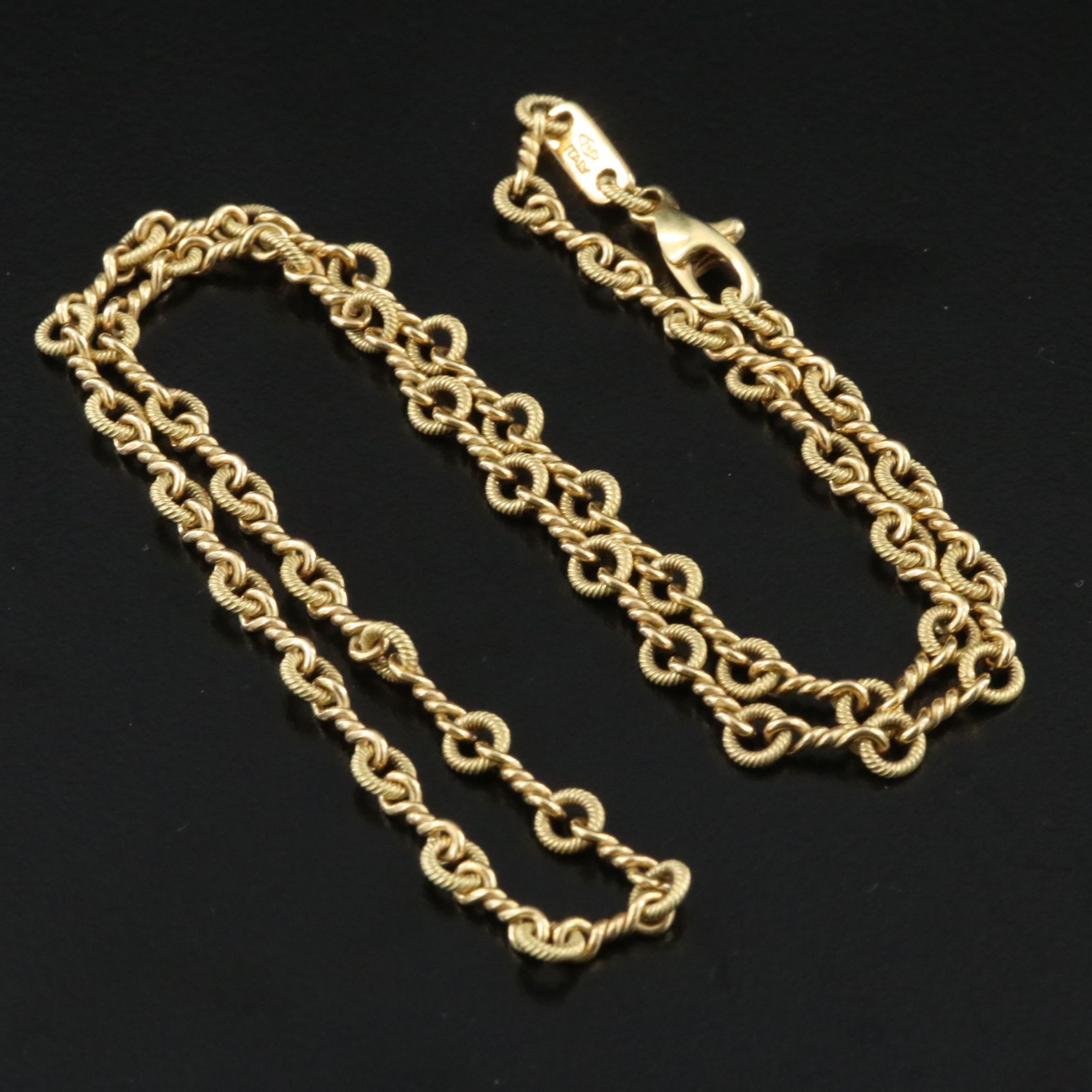 Tiffany & Co. 18K Twisted Link Chain Necklace