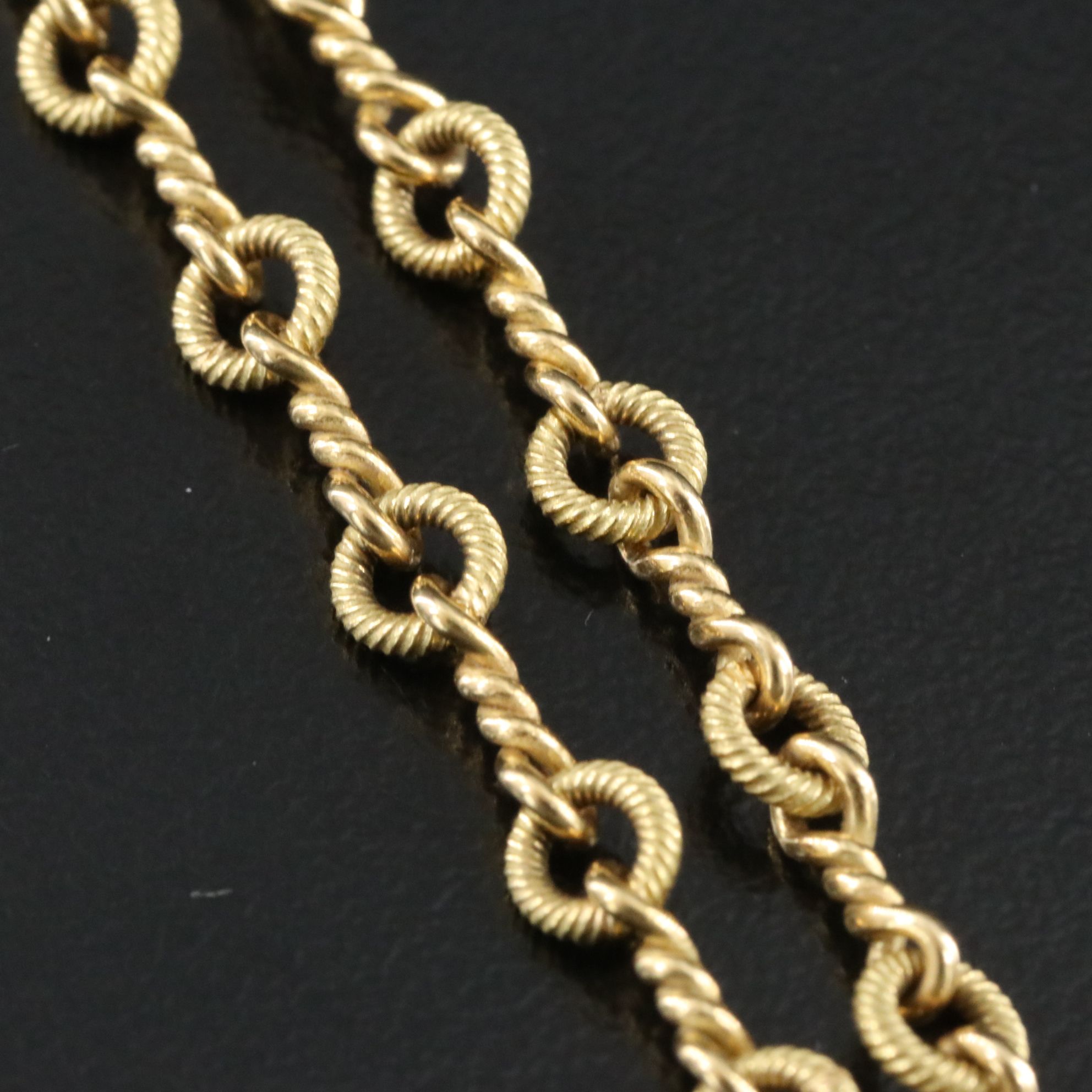 Tiffany & Co. 18K Twisted Link Chain Necklace