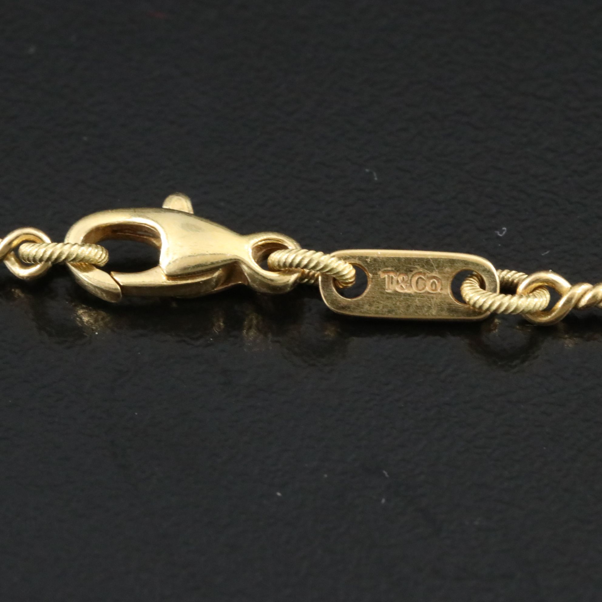 Tiffany & Co. 18K Twisted Link Chain Necklace