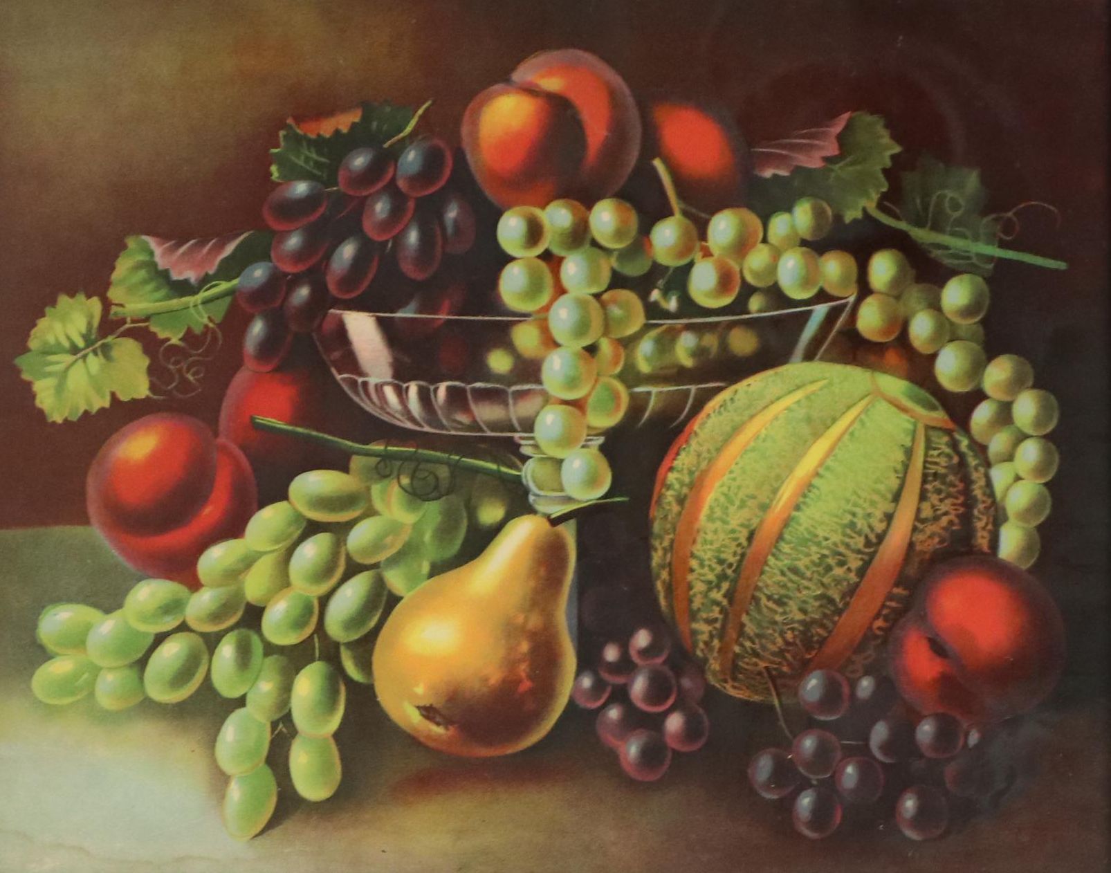 Fruit Still Life Chromolithograph, 20th Century