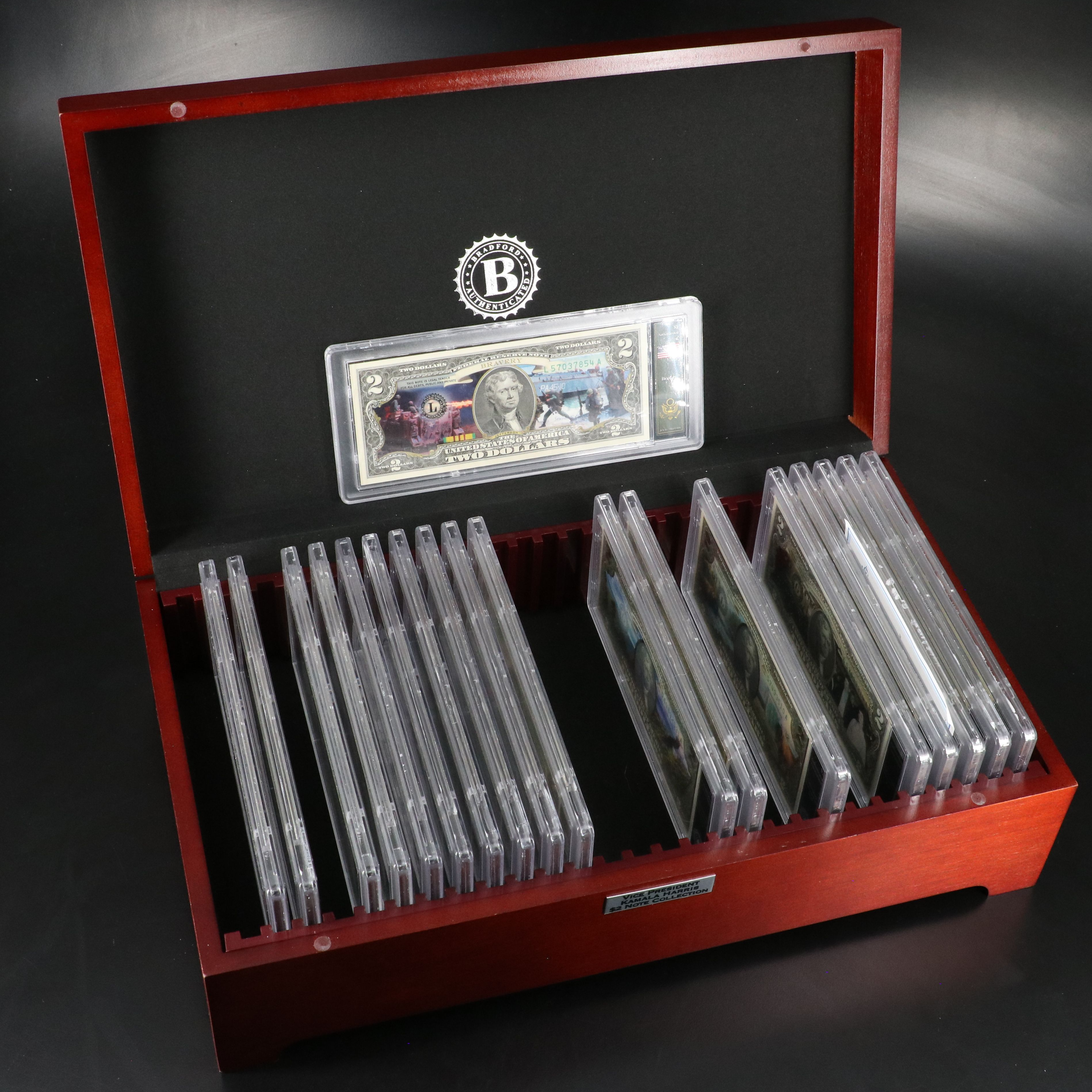 Nineteen Viet-Nam and Kennedy Two Dollar Bills by the Bradford Exchange