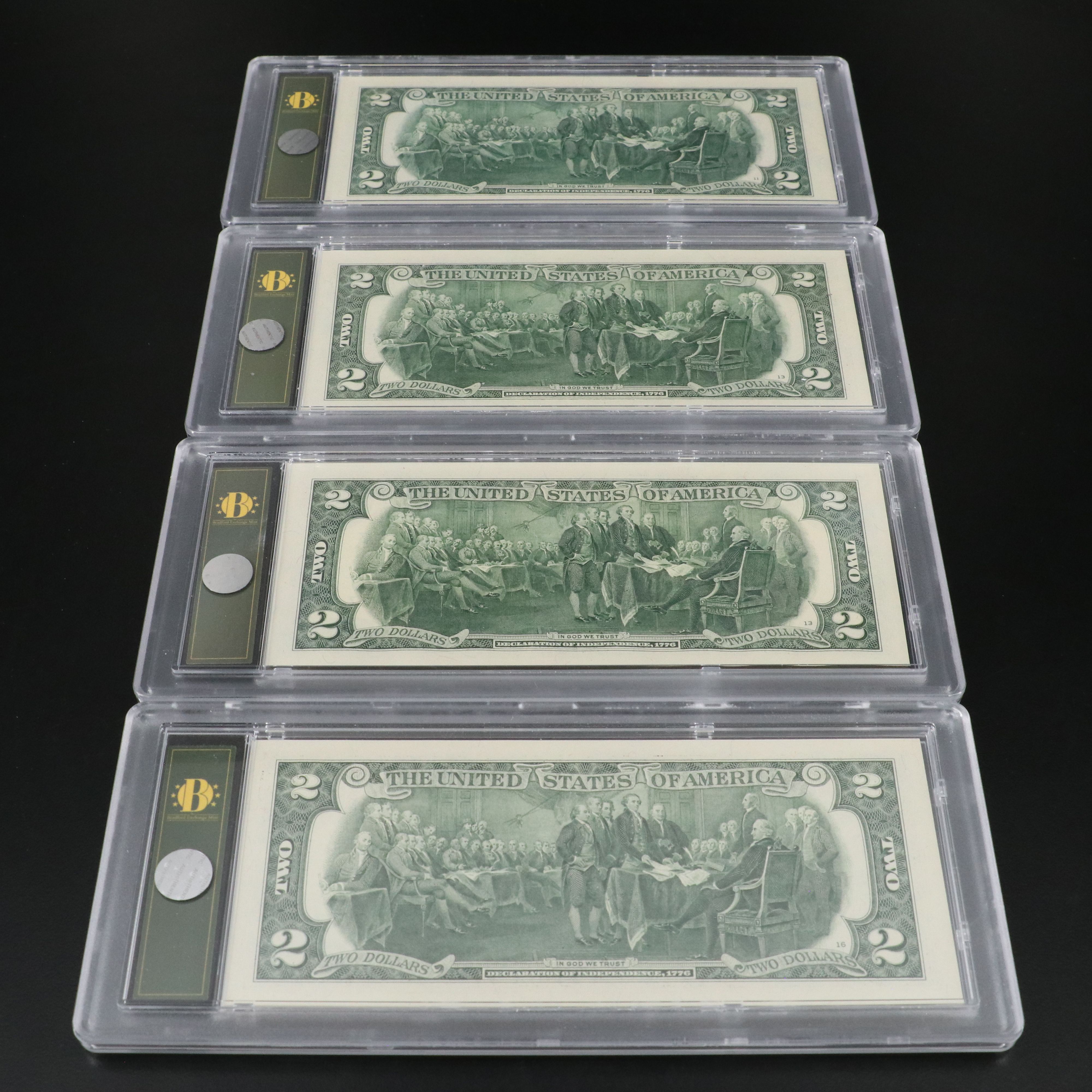 Nineteen Viet-Nam and Kennedy Two Dollar Bills by the Bradford Exchange