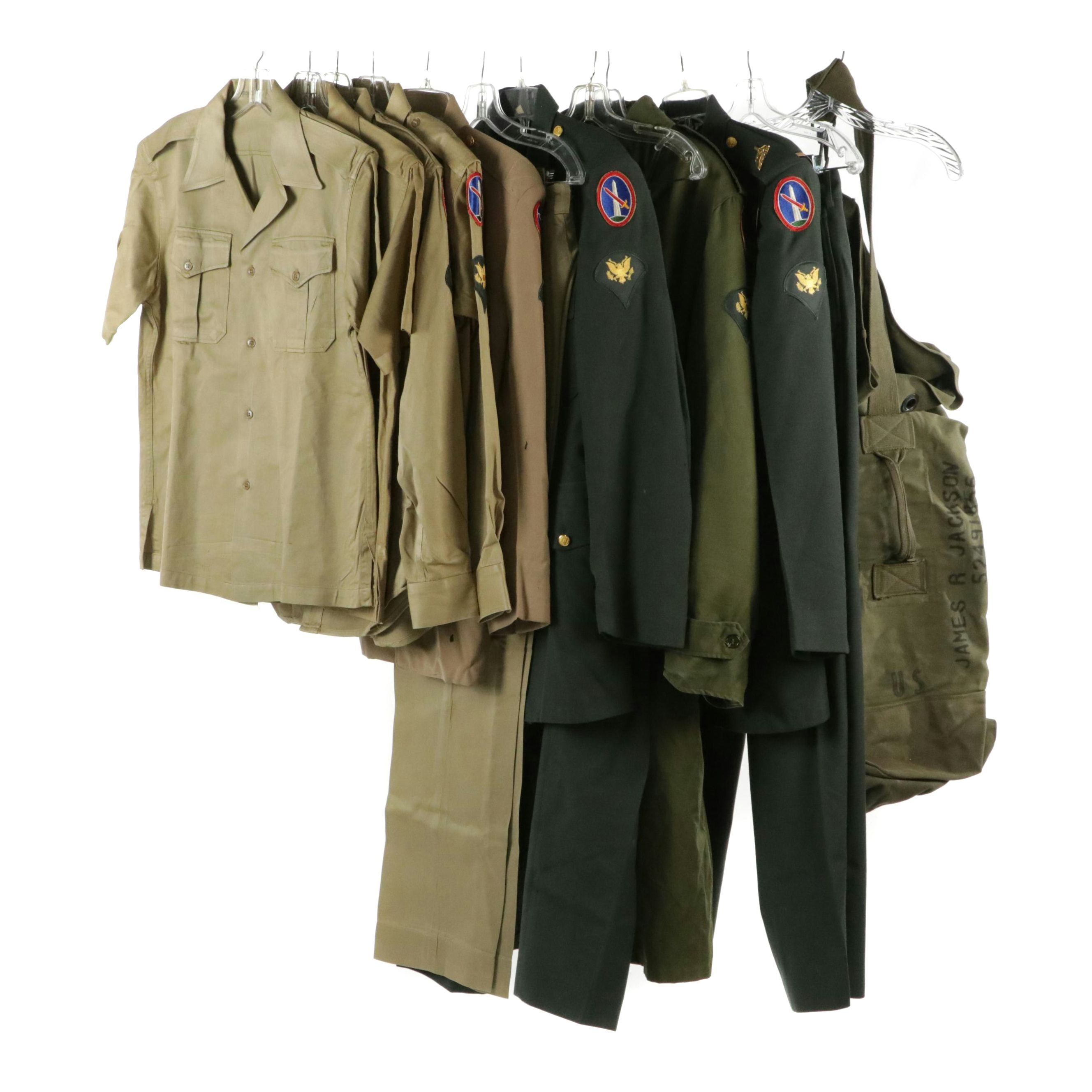 U.S. Army Summer and Winter Service Dress Uniforms and Accessories, 1950s