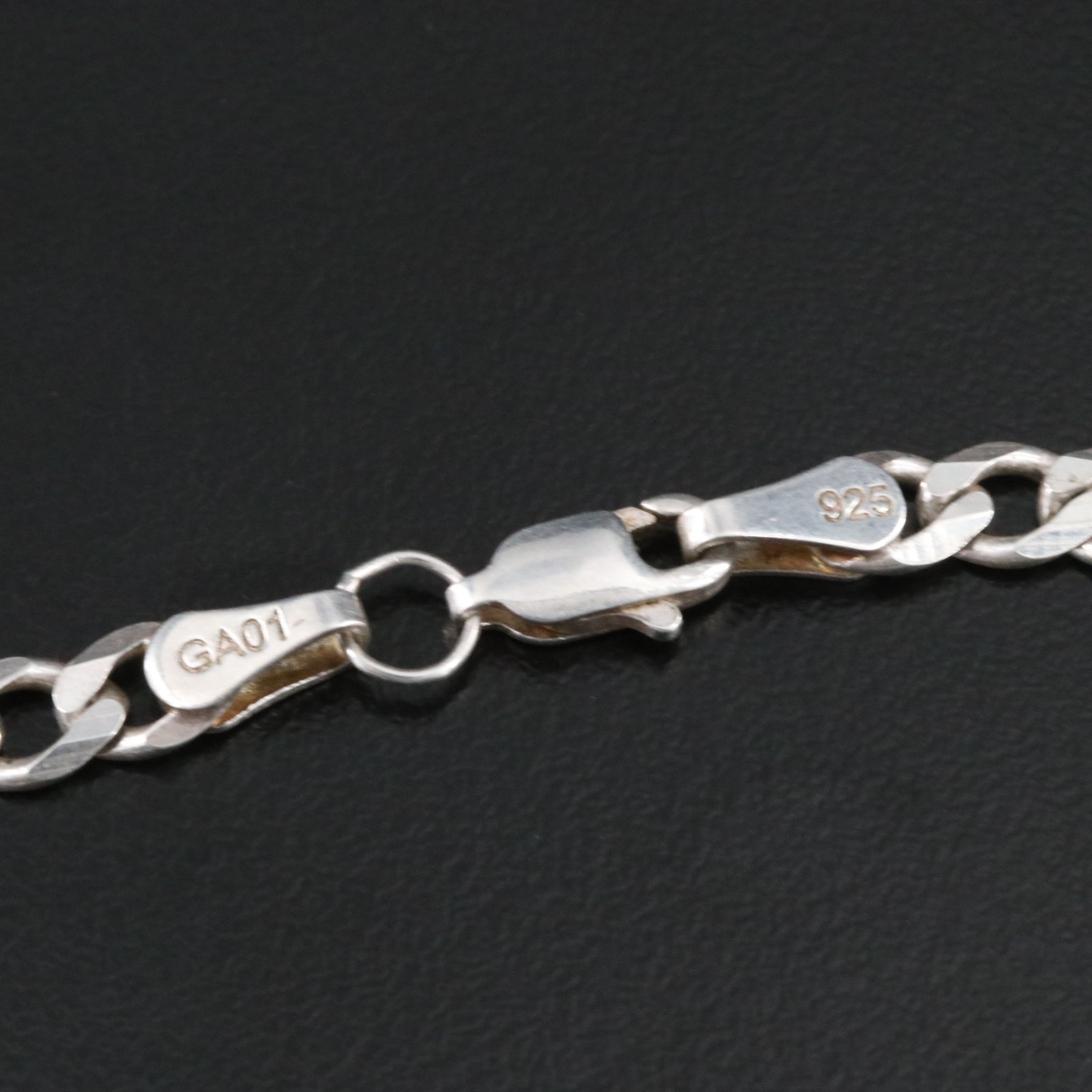 Sterling Figaro Chain Necklace