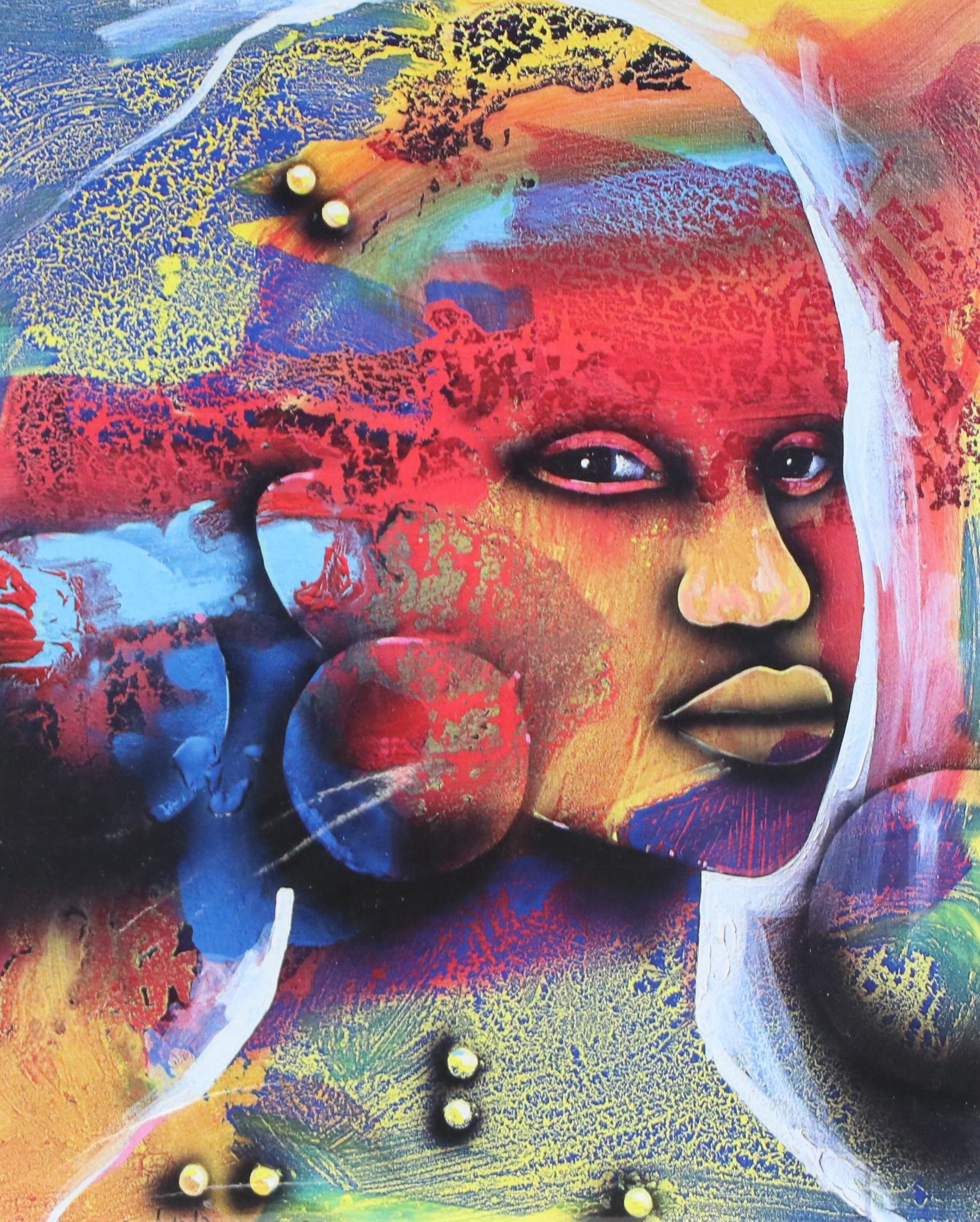 Abiola Idowu Stylized Portrait Giclée, 21st Century