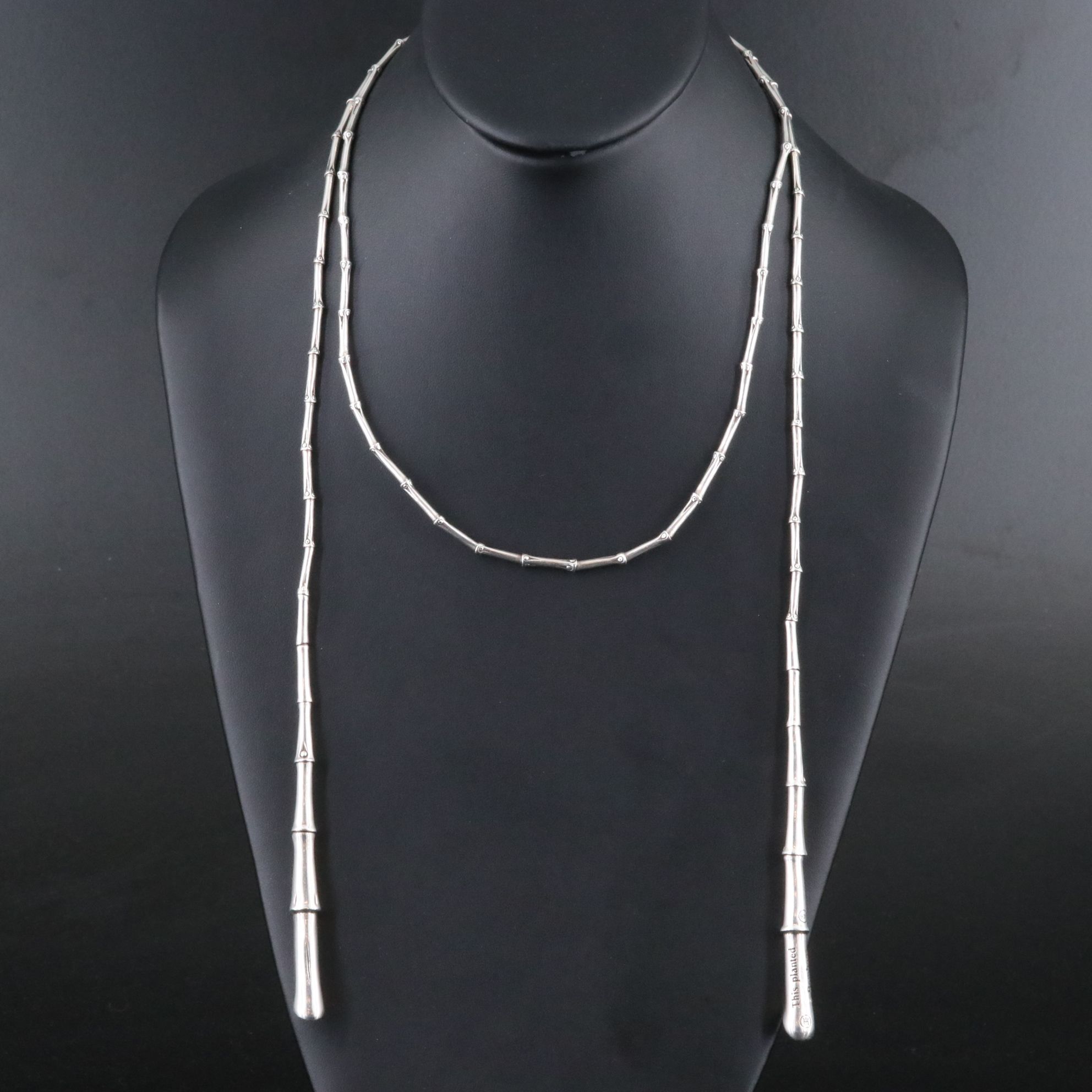 John Hardy Bamboo Sterling Lariat Necklace