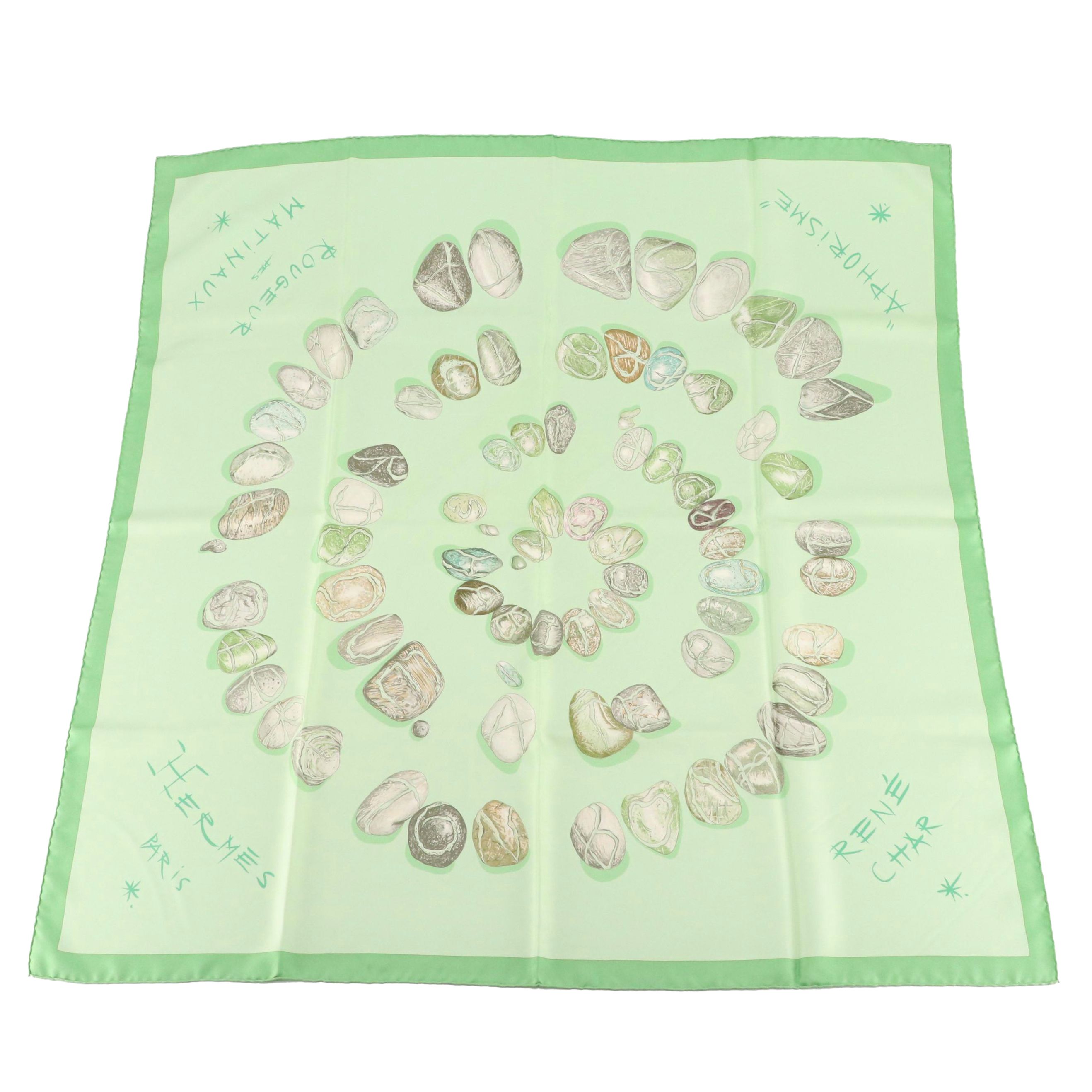 Hermès "Aphorisme" Silk Twill Scarf 90 with Box