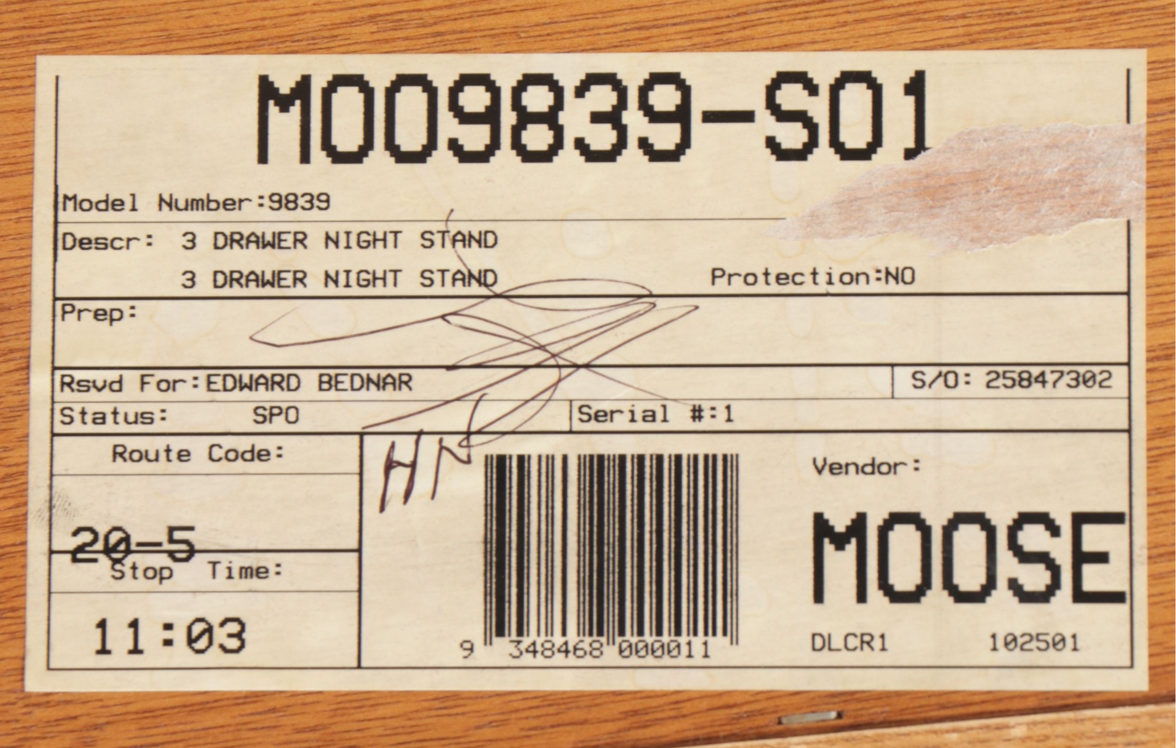 Moosehead Furniture Oak Dresser and Nightstand