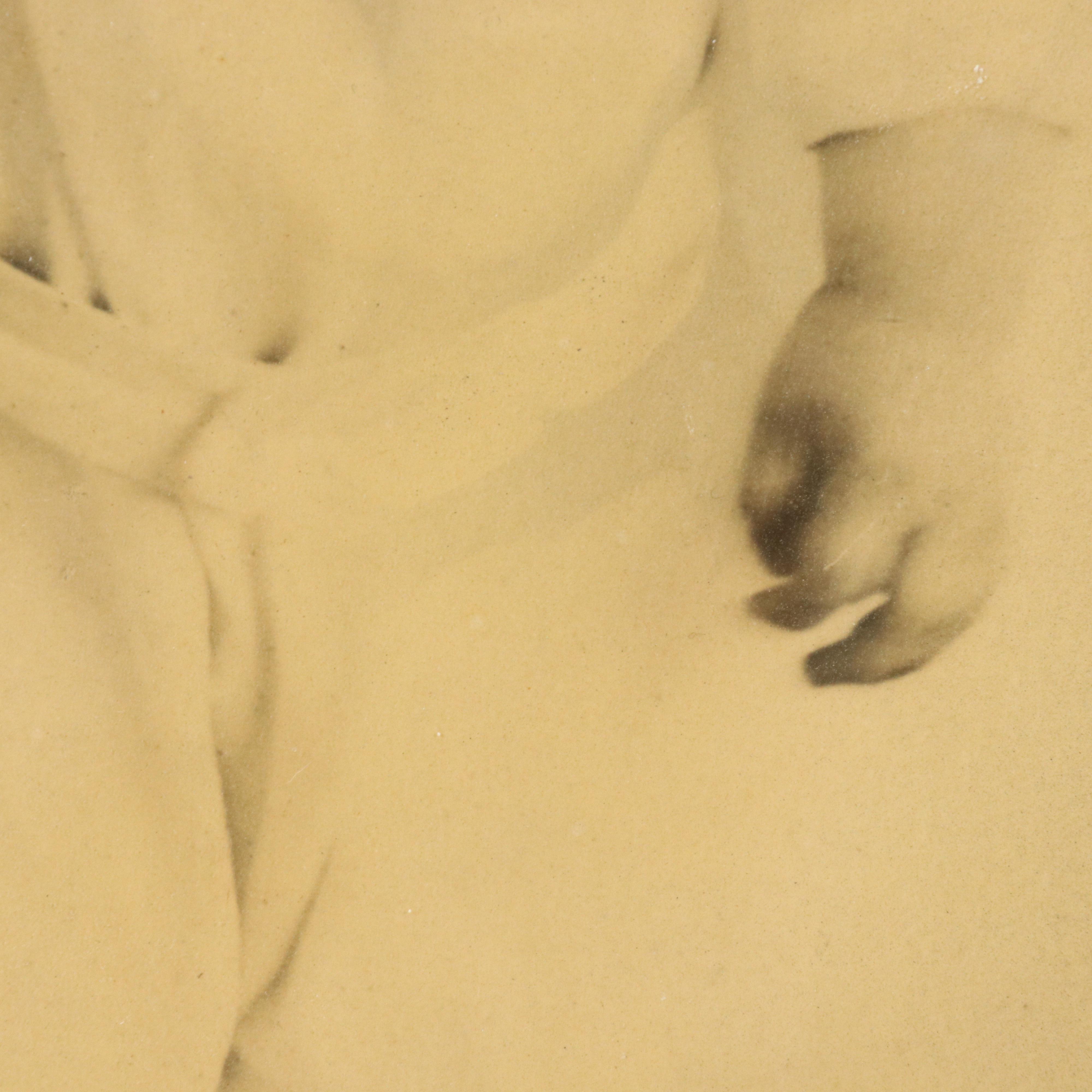 Antique Enlarged Portrait Photograph of Standing Baby