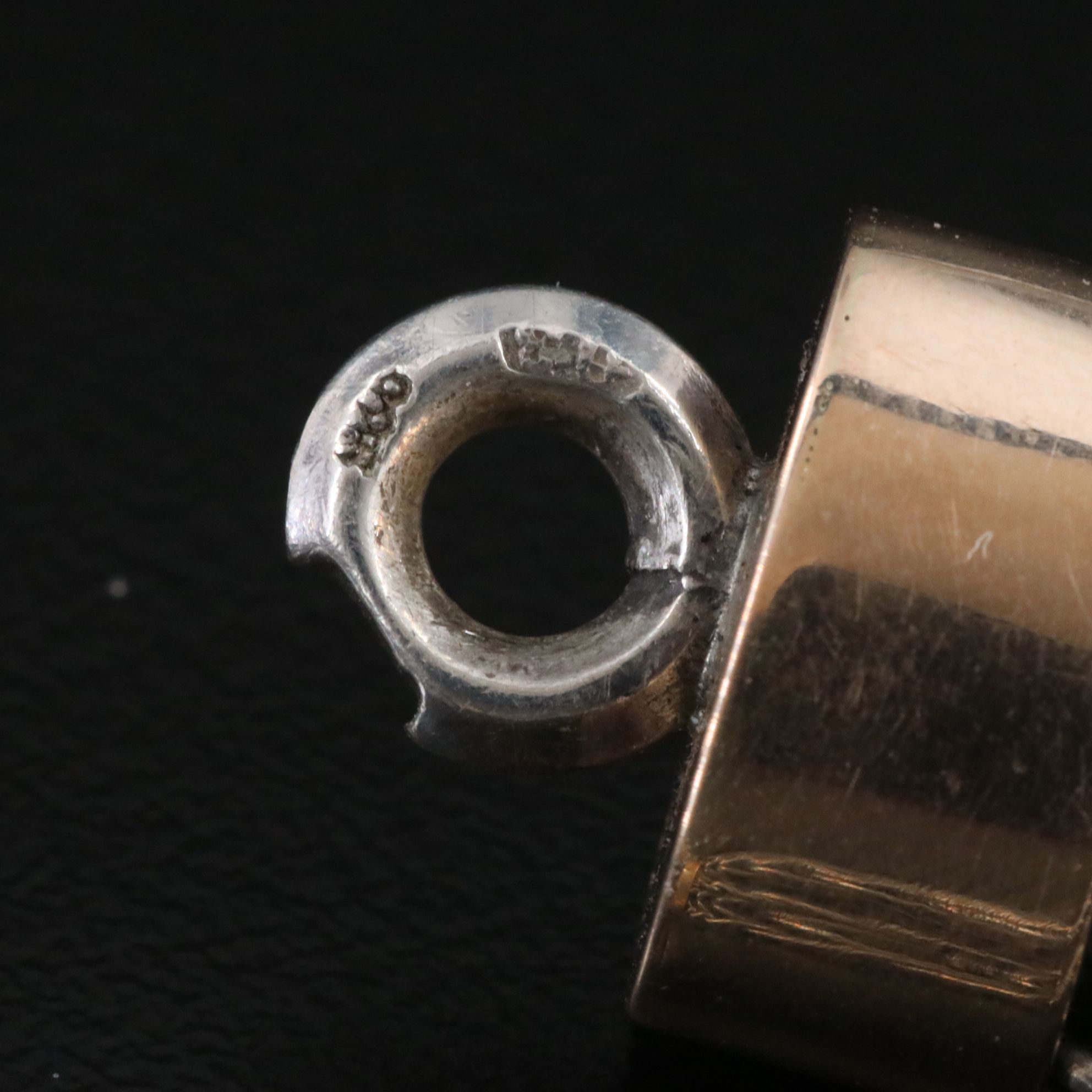 Sterling Double Strand Foxtail Chain Bracelet with 14K Rose Gold Accents