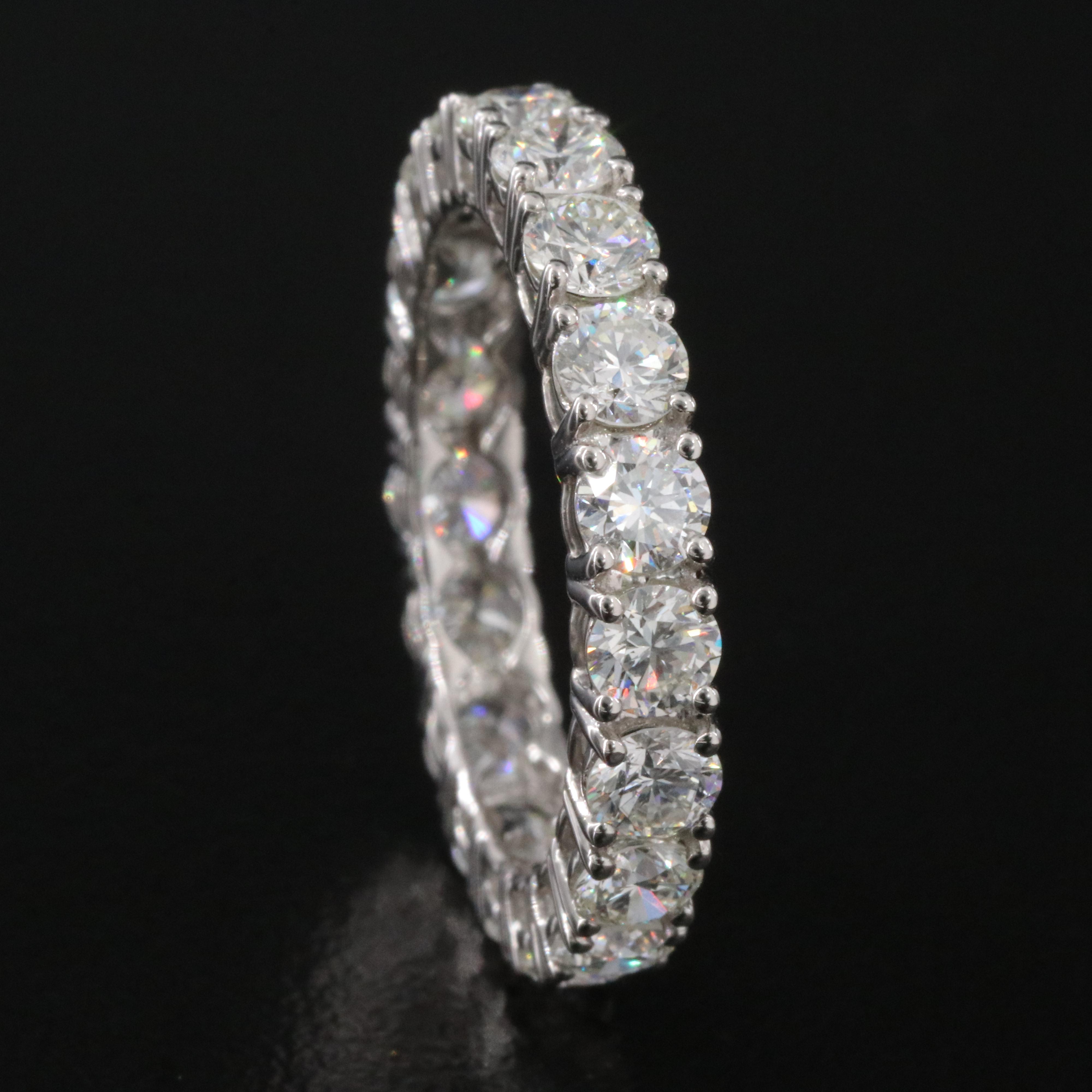 Platinum 3.10 CTW Diamond Eternity Band with GIA Report