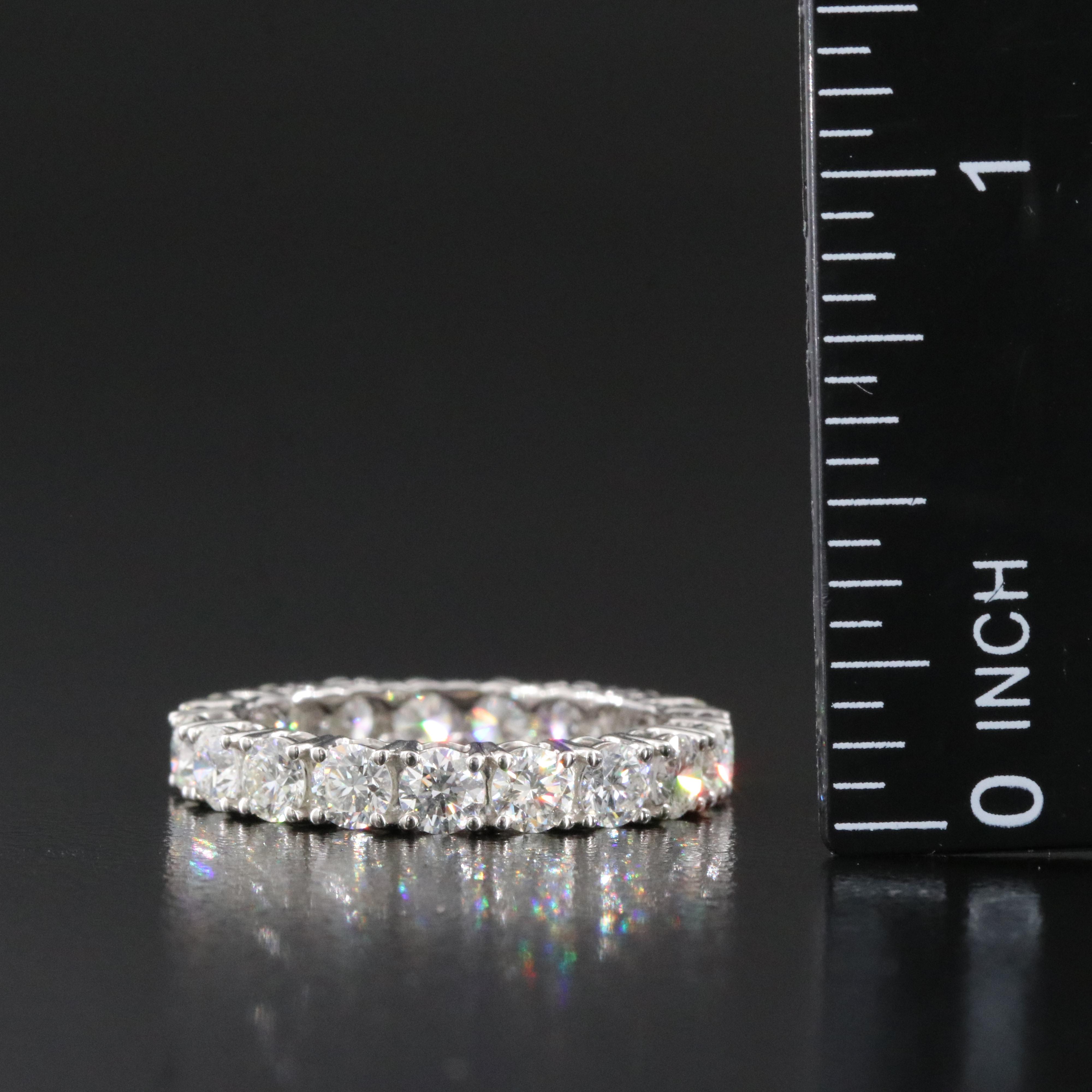 Platinum 3.10 CTW Diamond Eternity Band with GIA Report