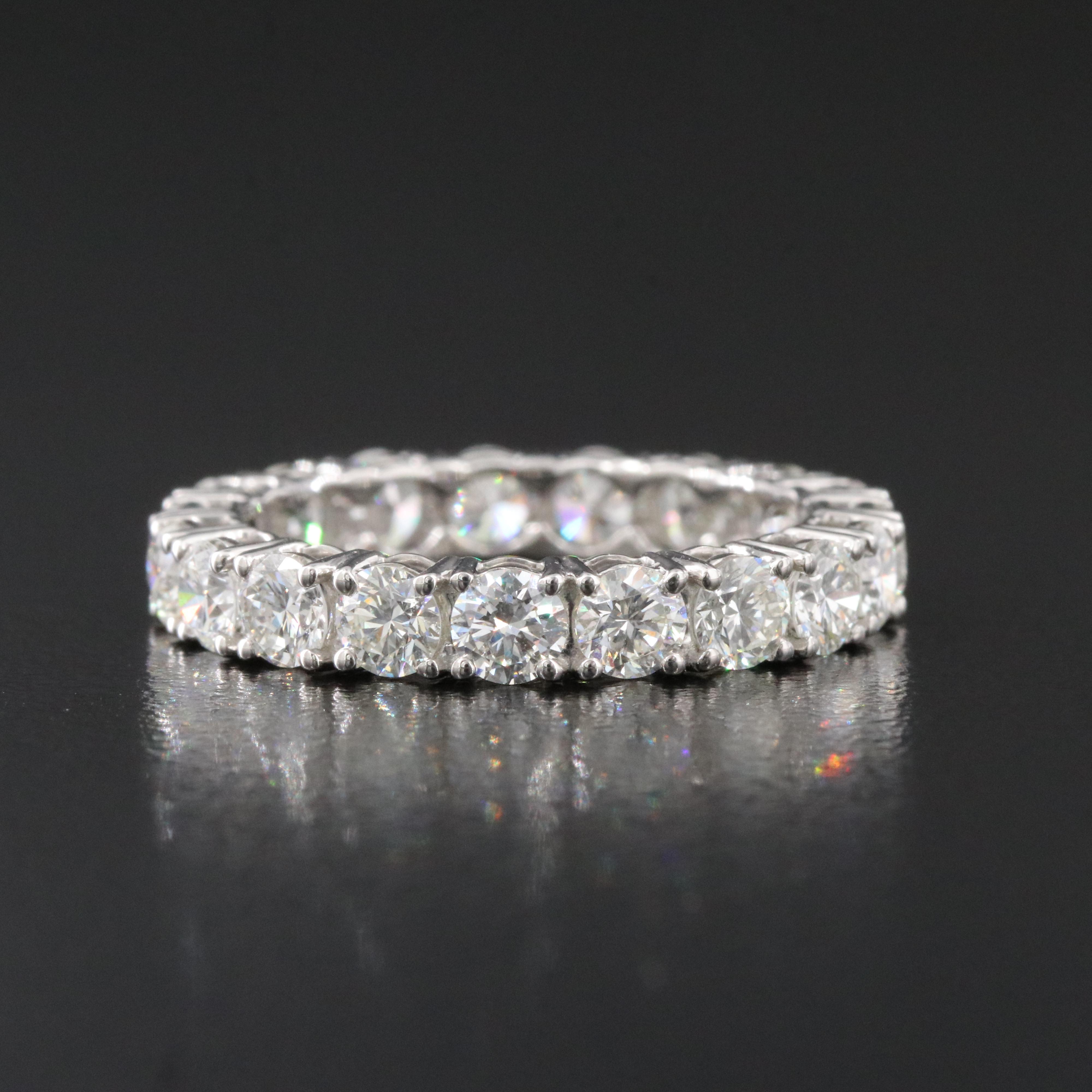 Platinum 3.10 CTW Diamond Eternity Band with GIA Report